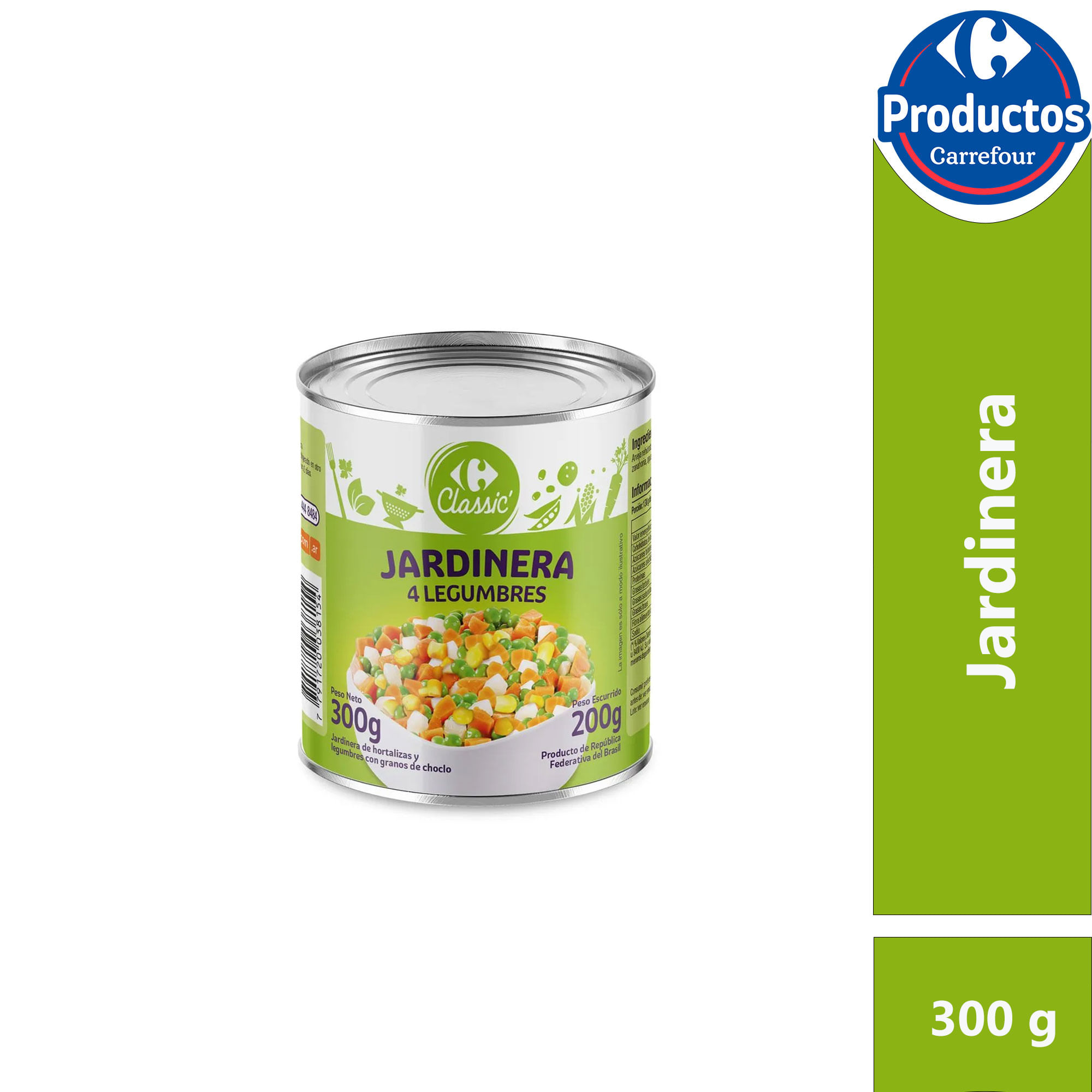 Jardinera 4 legumbres Carrefour Classic 300 grs