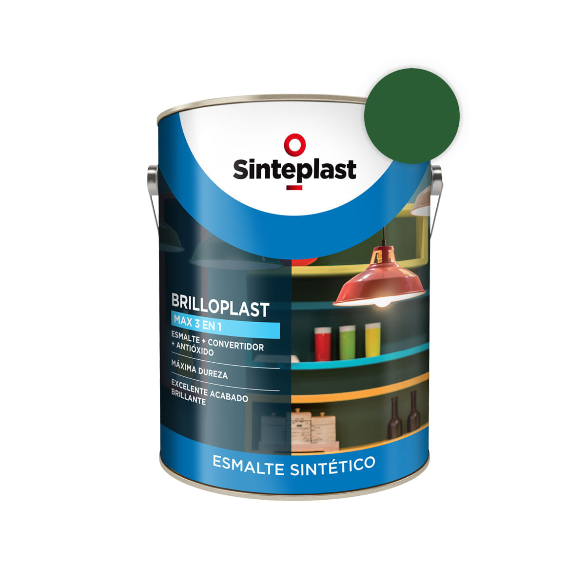 Brilloplast max esmalte sintético 3 en 1 verde noche 1 l