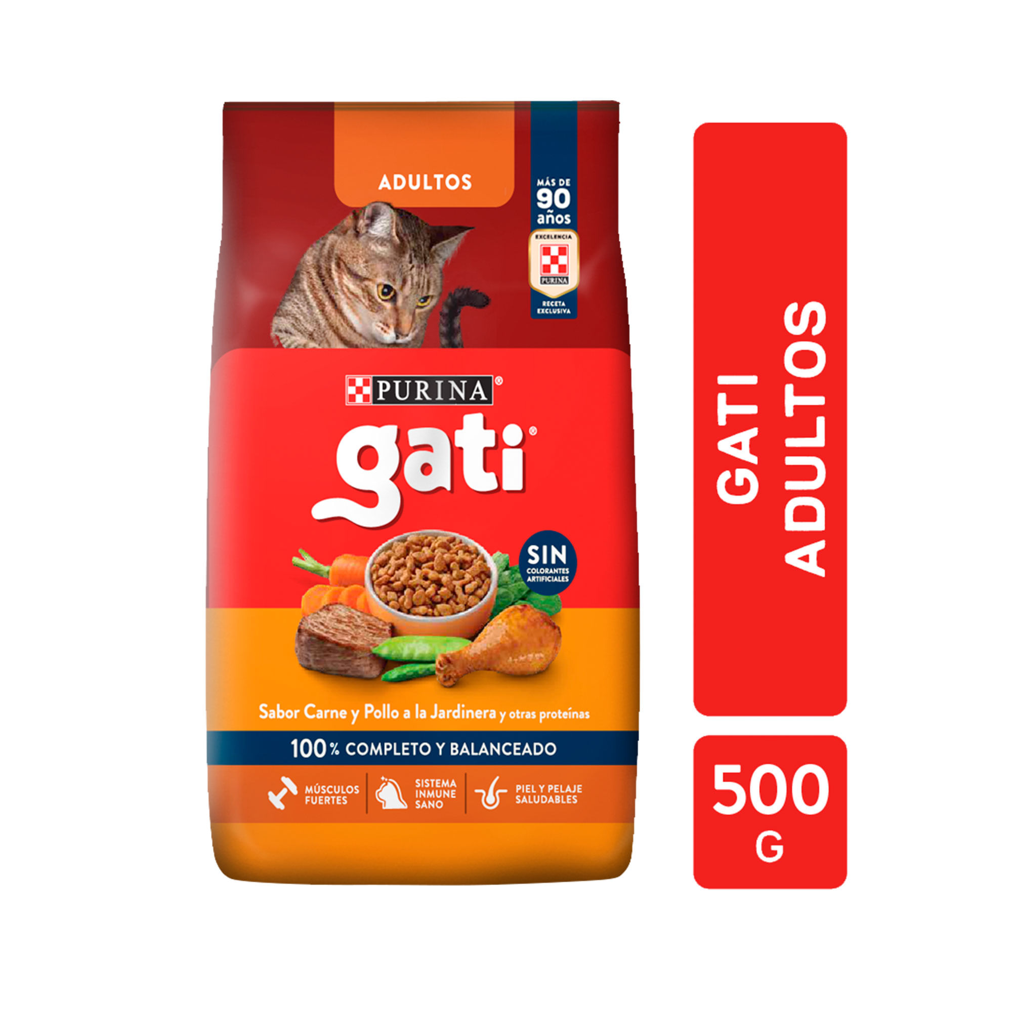 Alimento Para Gato Gati Adultos Sabor Carne Y Pollo 500 G