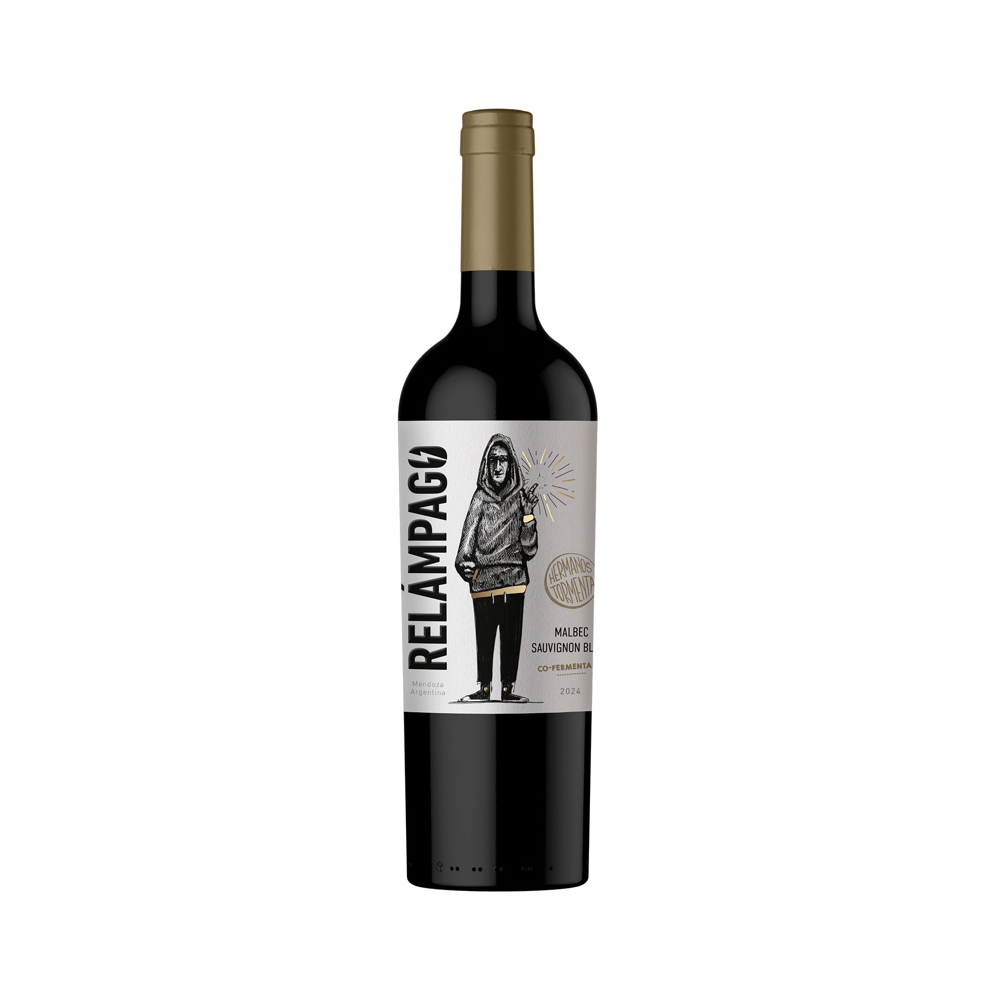 Vino tinto Malbec Sauvignon Blanc Hermanos Tormenta 750 ml