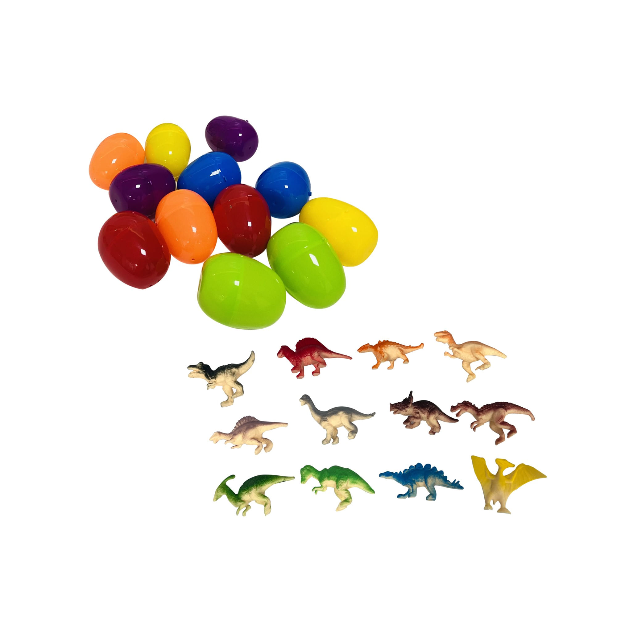 Caja con 12 huevos de pascuas dinos