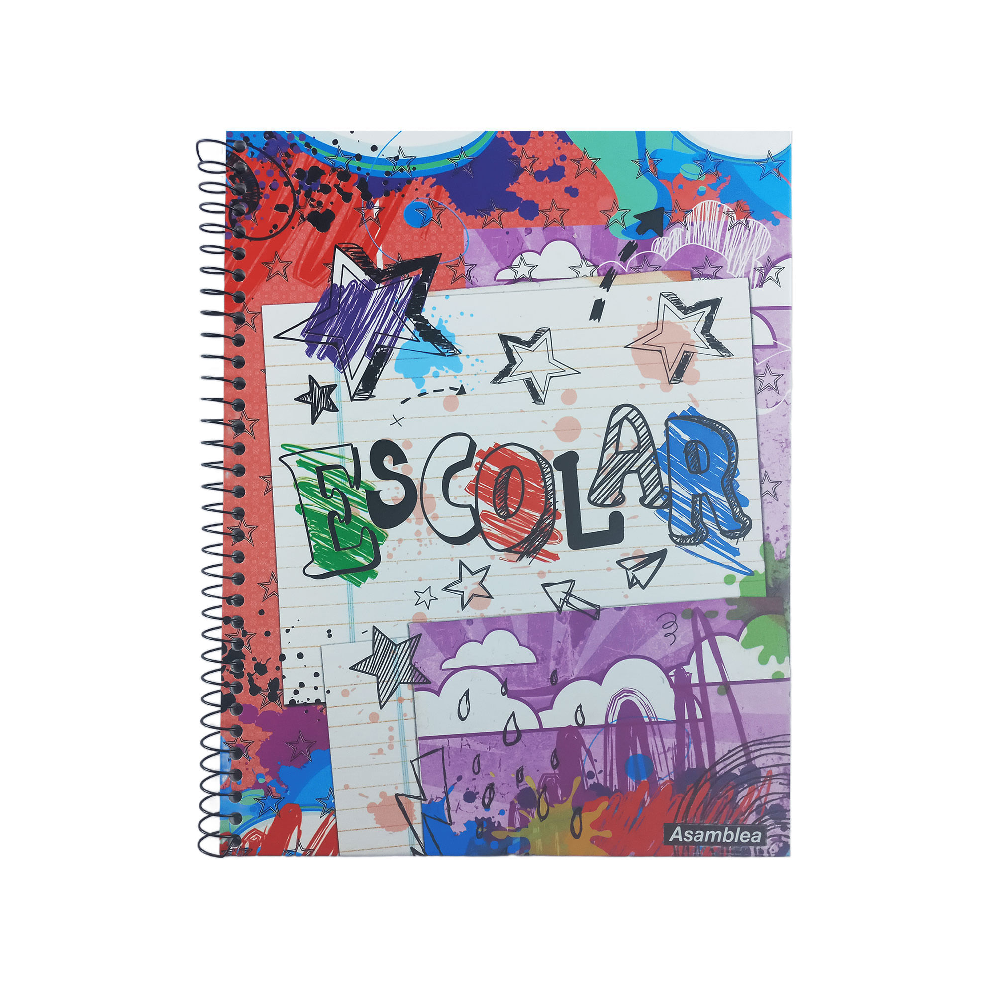Cuaderno Asamblea n7 espirales surtido cuadriculado 100 hojas