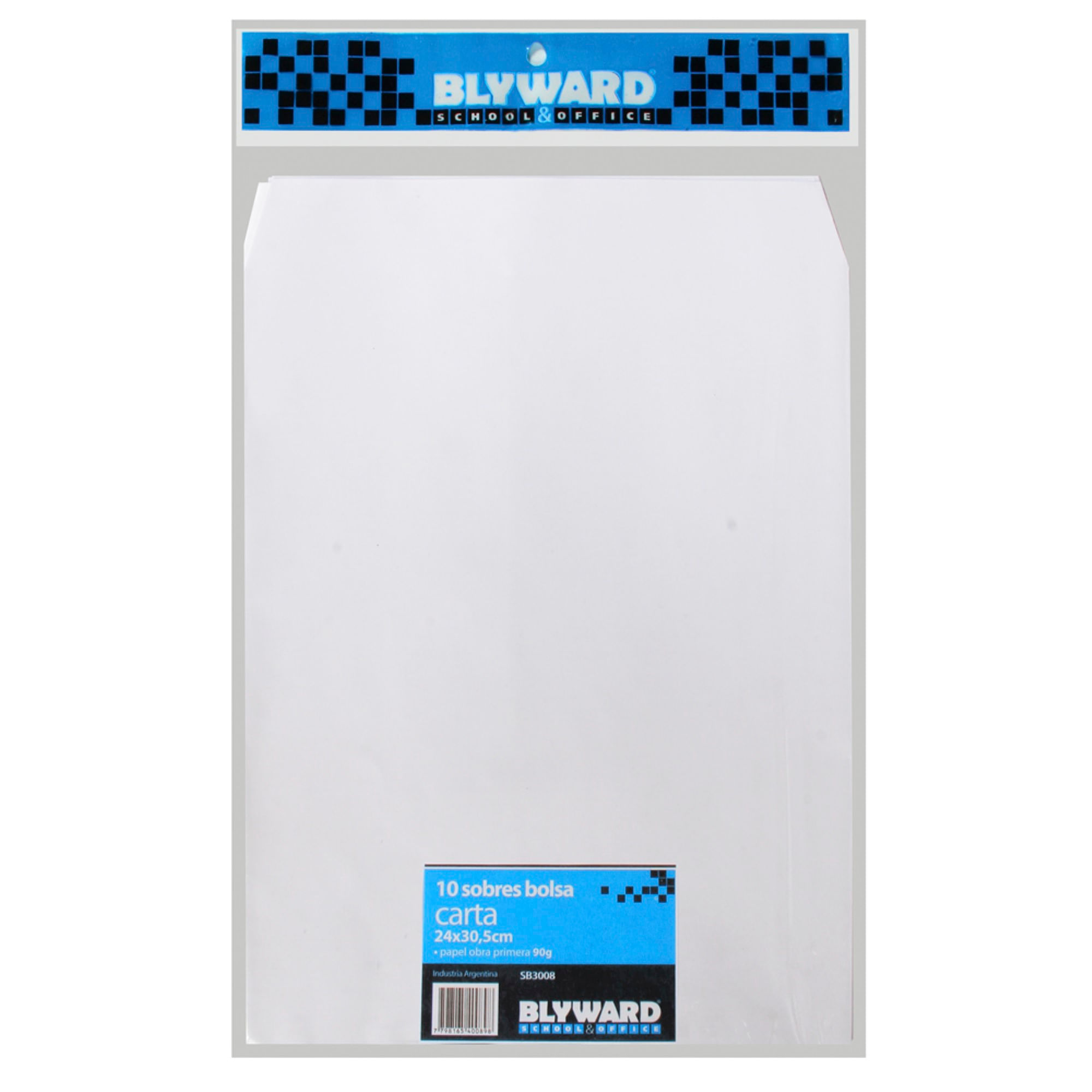 Sobre carta Blyward 240x305 cm blanco x 10 uni