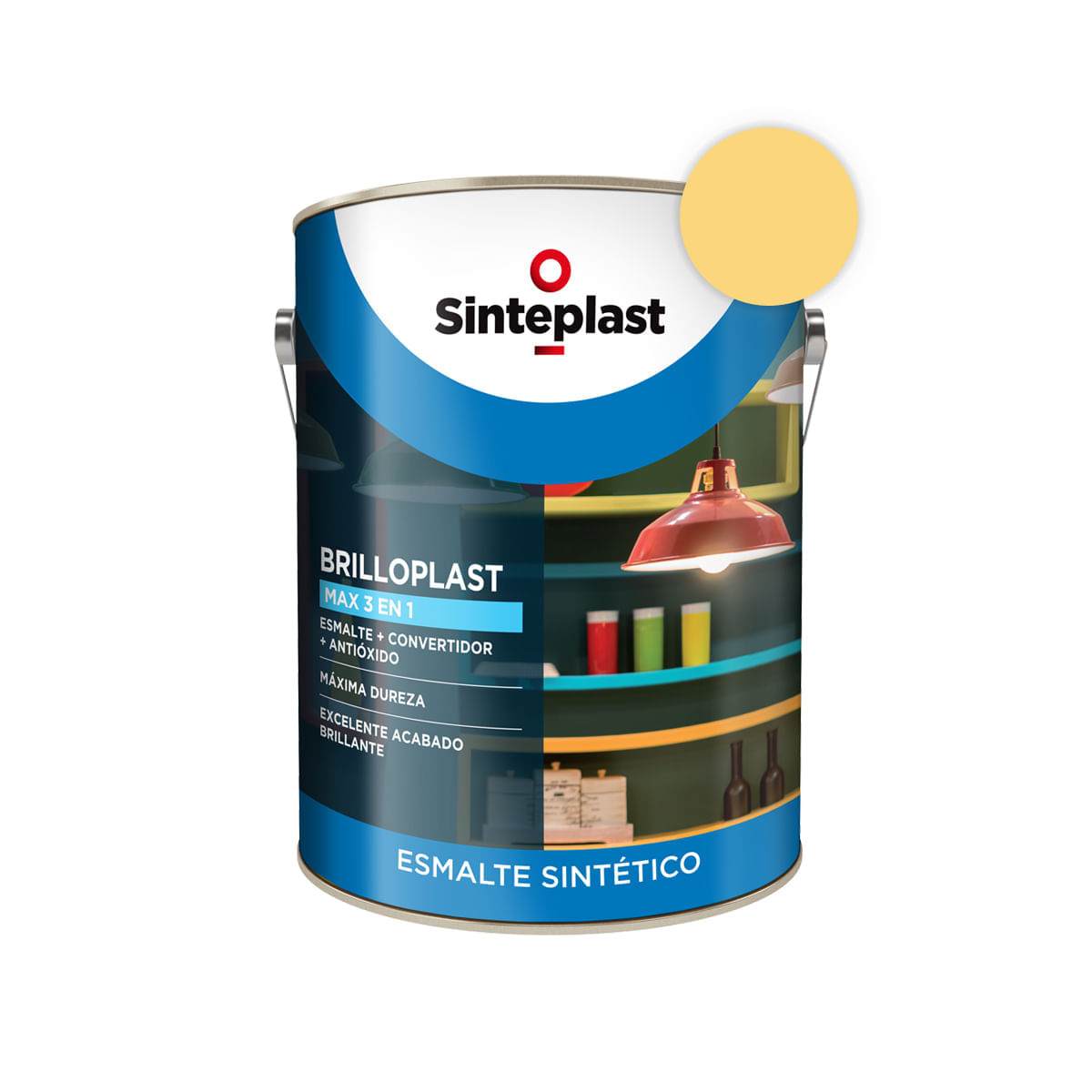 Brilloplast max esmalte sintetico 3 en 1 beige 1/2 lts