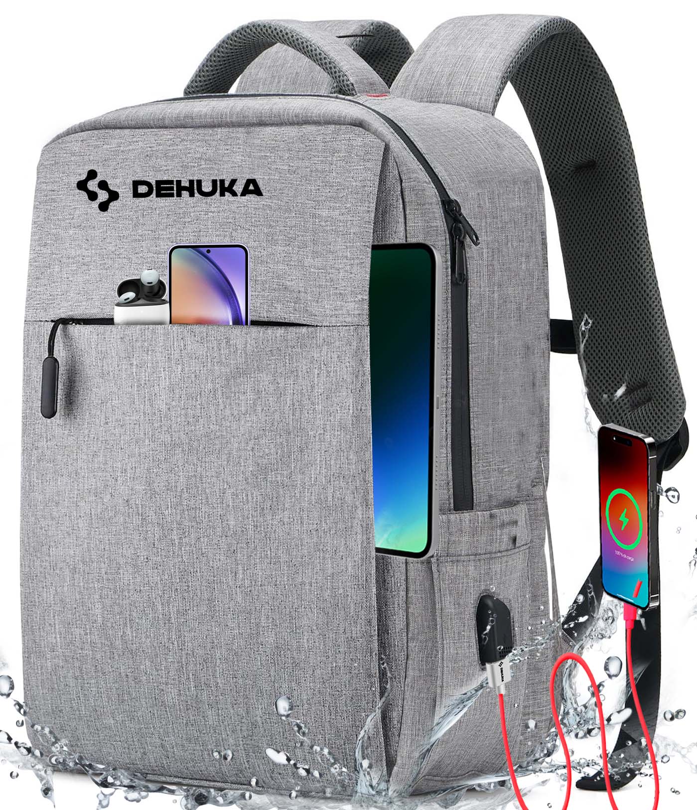 Mochila Notebook Urbana Resistente E Impermeable Con Sistema Antirrobo Dehuka