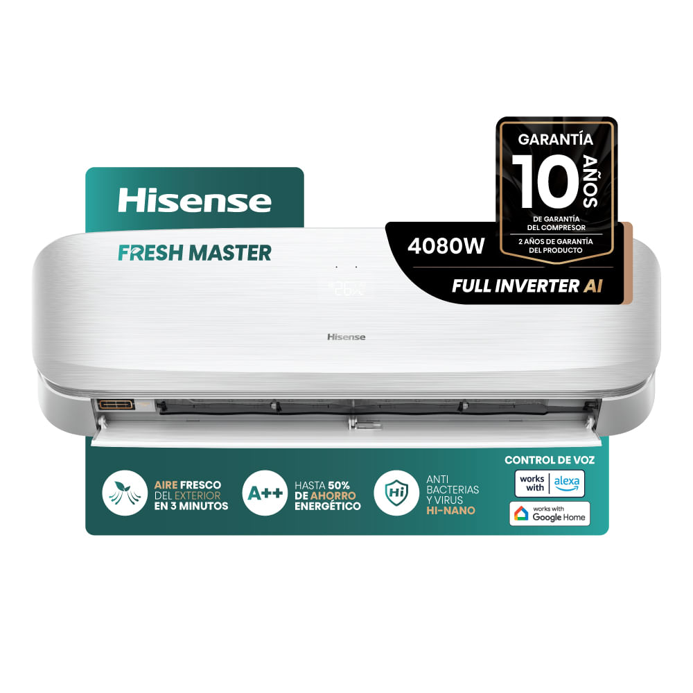 Aire Acondicionado Hisense Frio Calor Fresh Master AS12UW5RXJQJ00PI