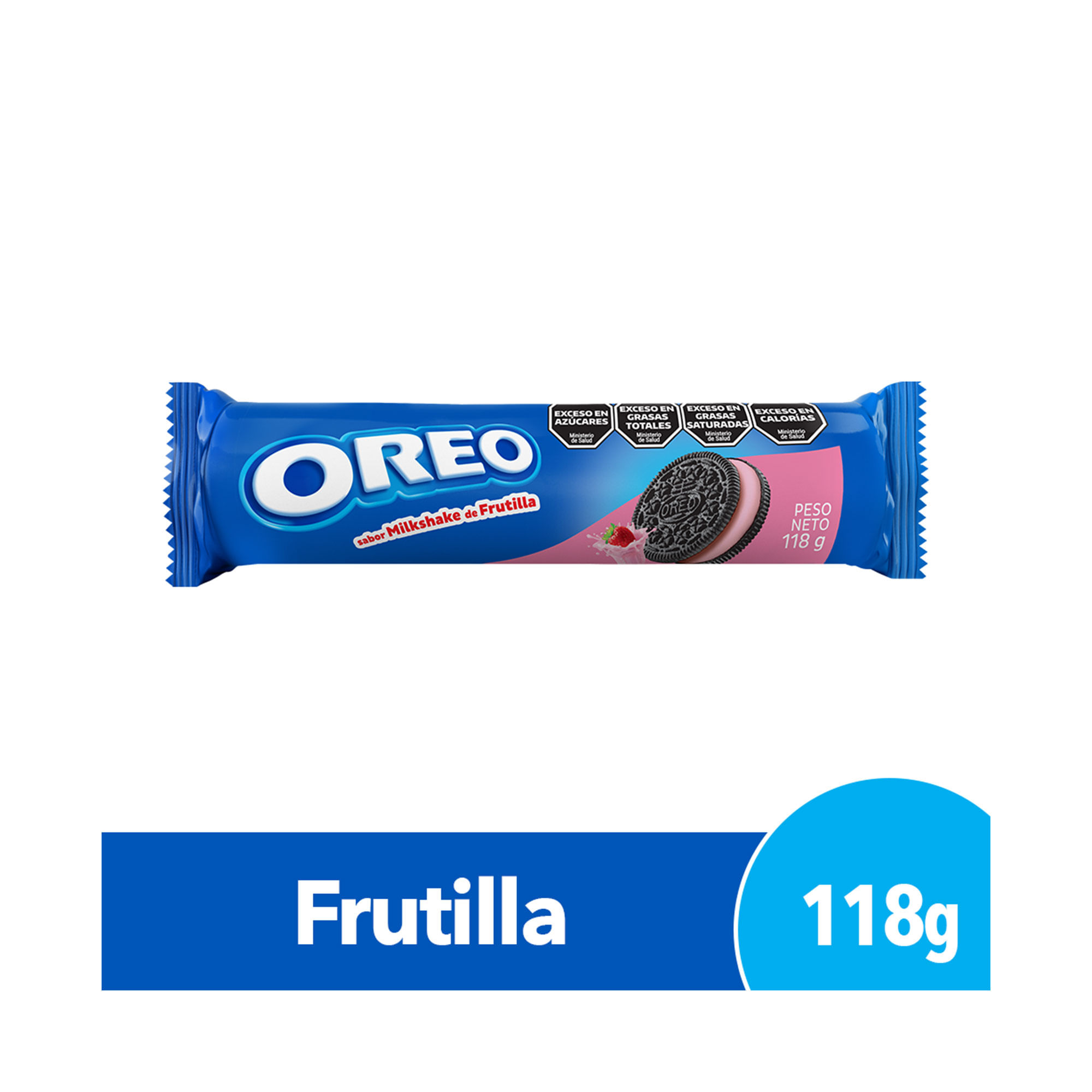 Galletitas Oreo Rellenas Con Crema De Frutilla 118 G