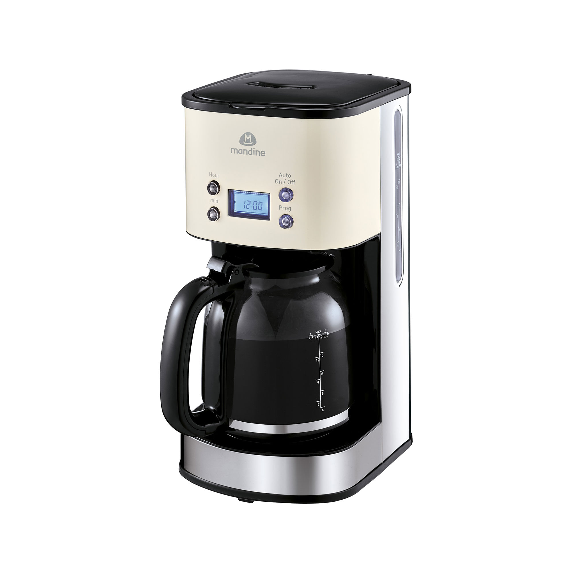 Cafetera de filtro Mandine vintage con timer mcm10