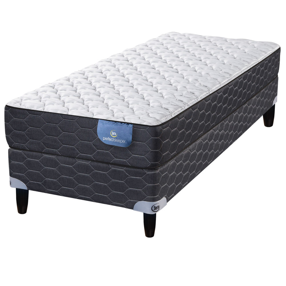 Sommier y Colchón de Resortes 1 Plaza Serta Joplin 90x190