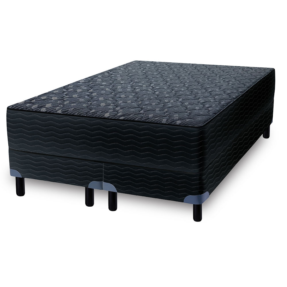 Sommier y colchón de Espuma de Alta densidad King Size Zafiro Linde Premium 180x200