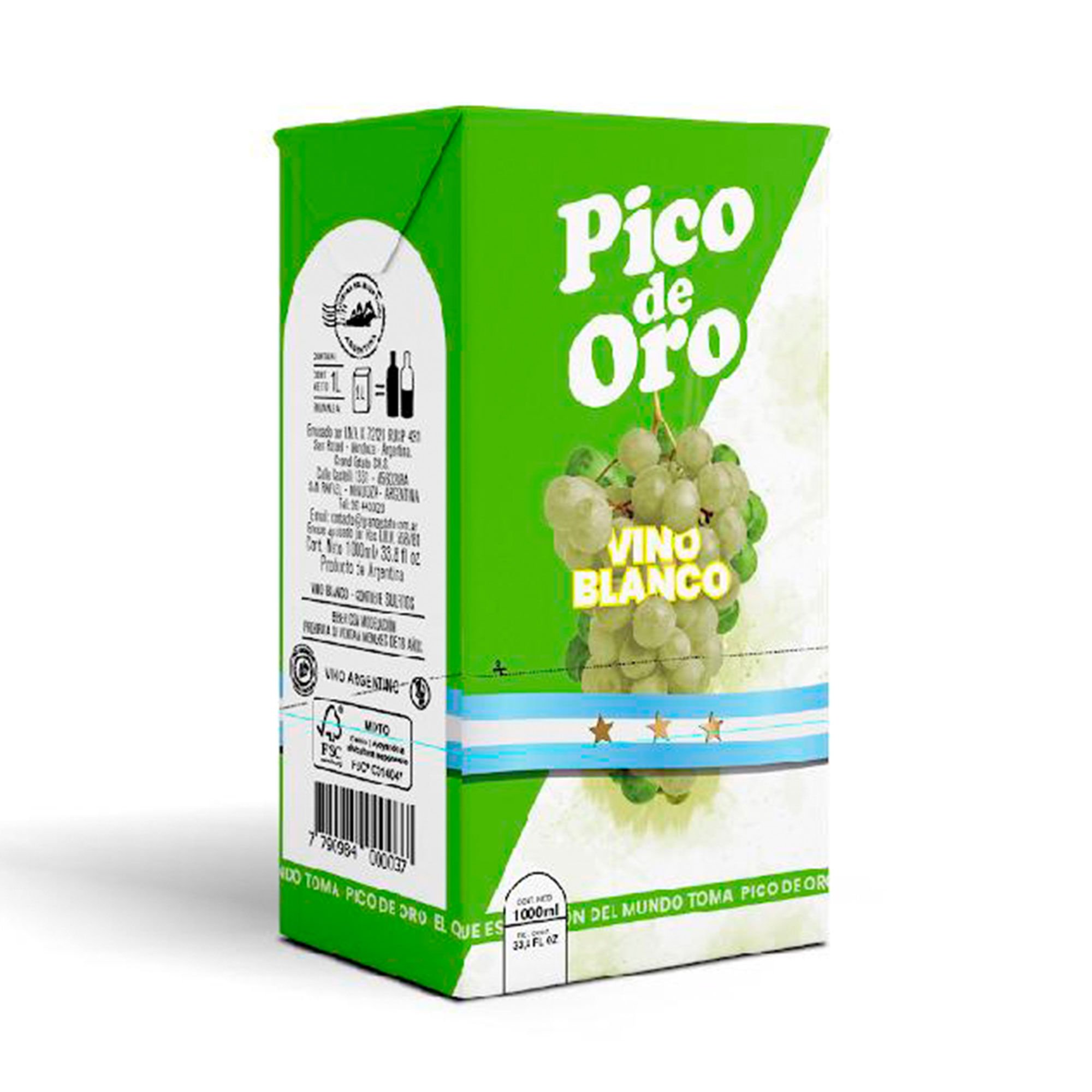 Vino blanco Pico de Oro 1 lt