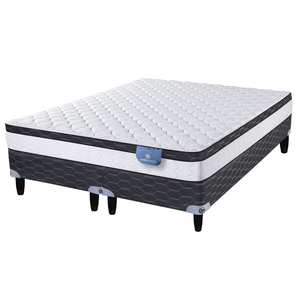 Sommier y Colchón de Resortes King Size Serta Nixa 180x200