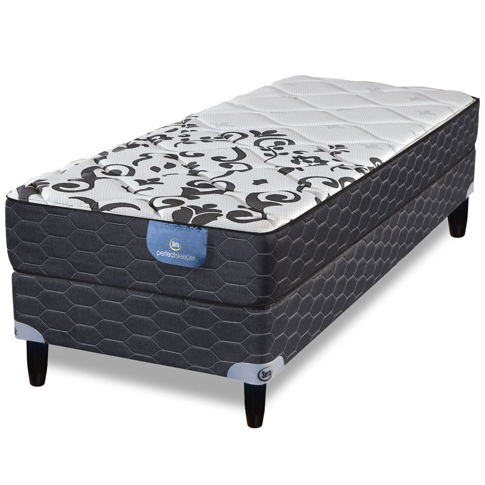 Sommier y Colchón de Resortes 1 Plaza Serta Branson 90x190