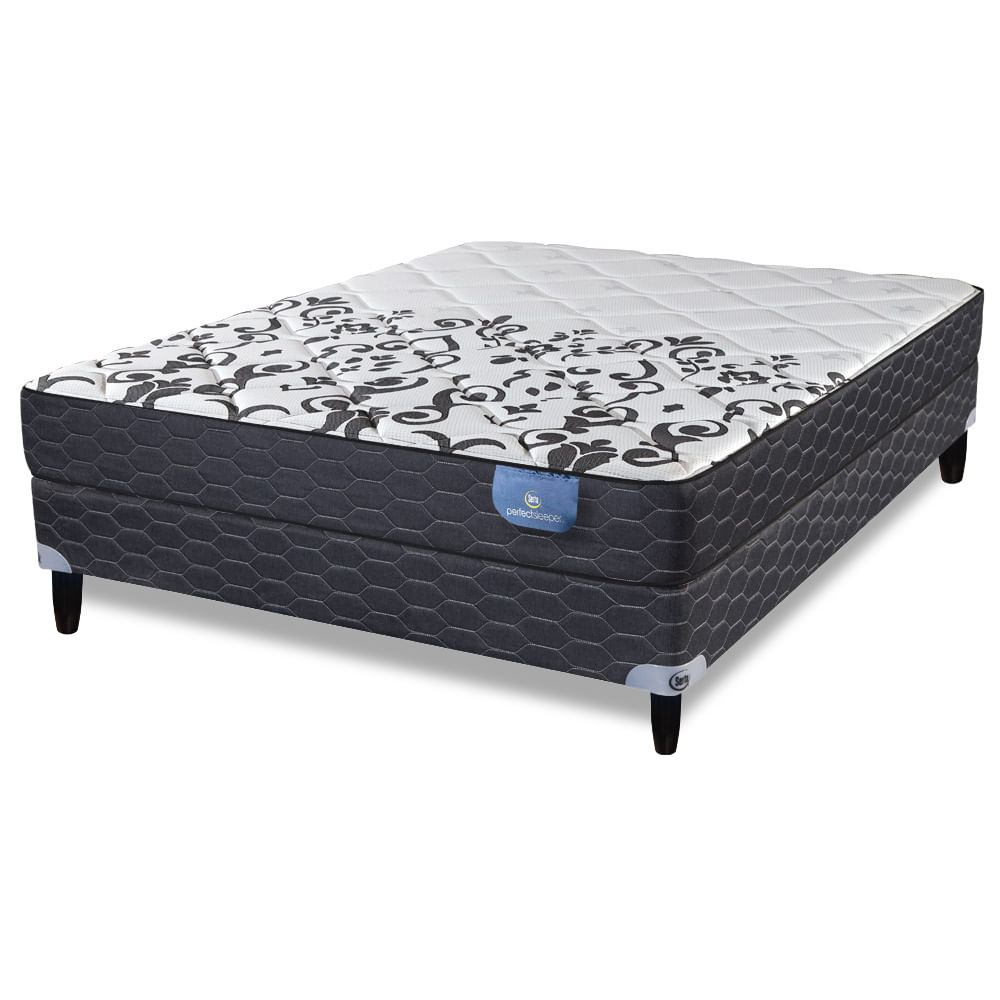 Sommier y Colchón de Resortes 2 Plazas Serta Branson 140x190