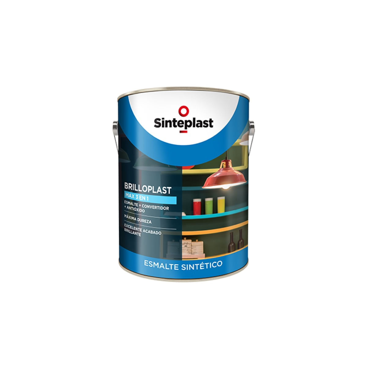 Brilloplast Max esmalte sintético 3 en 1 gris 4 L