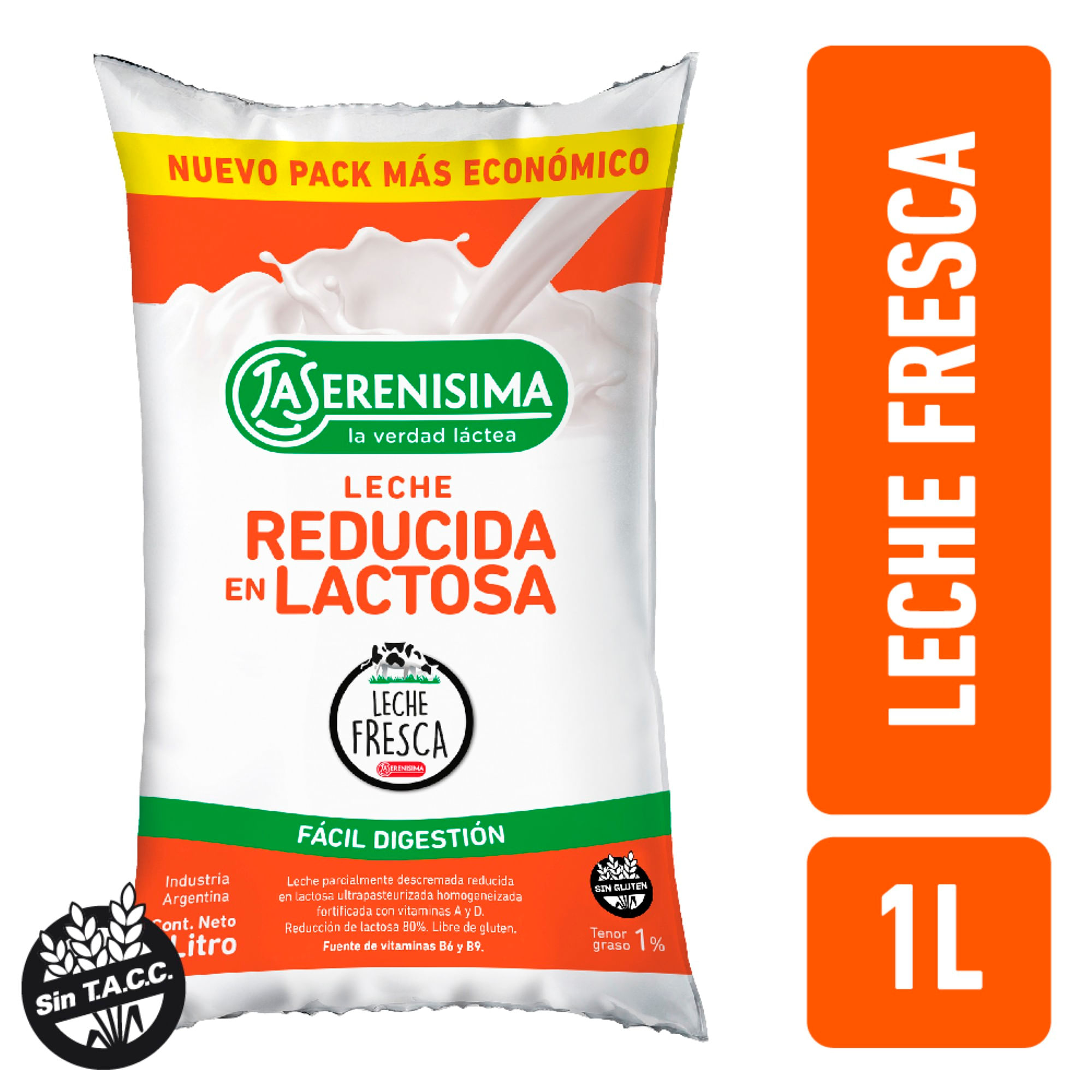 Leche Descremada La Serenísima Reducida En Lactosa 1 L
