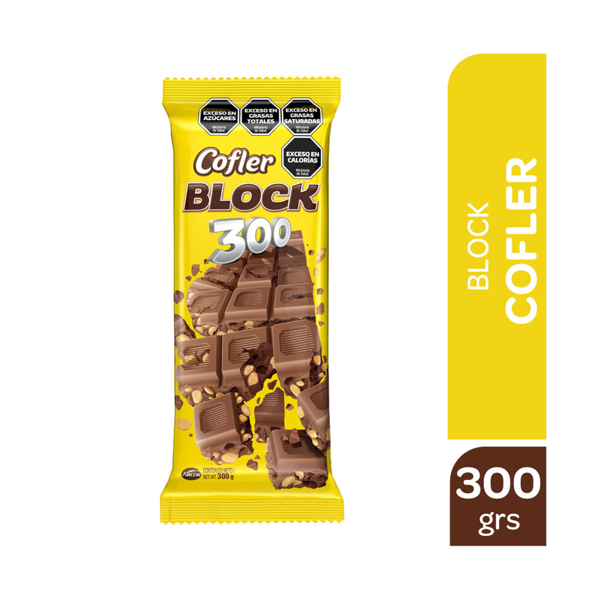 Tableta De Chocolate Block Con Maní 300 G