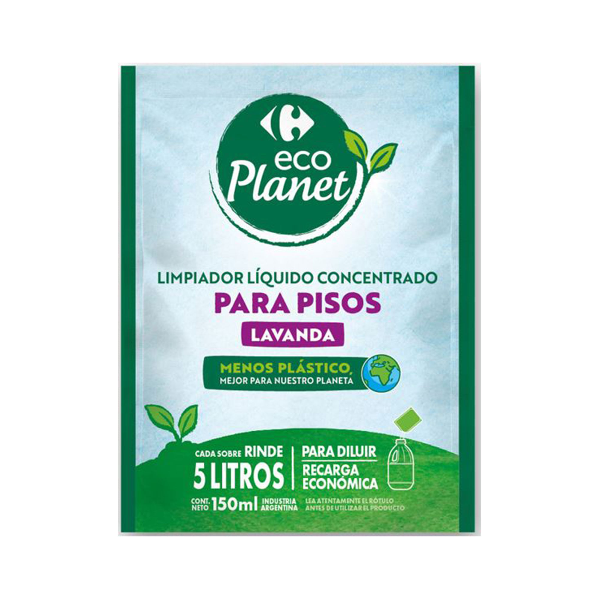 Limpiador de piso para diluir Eco Planet de lavanda 150 ml