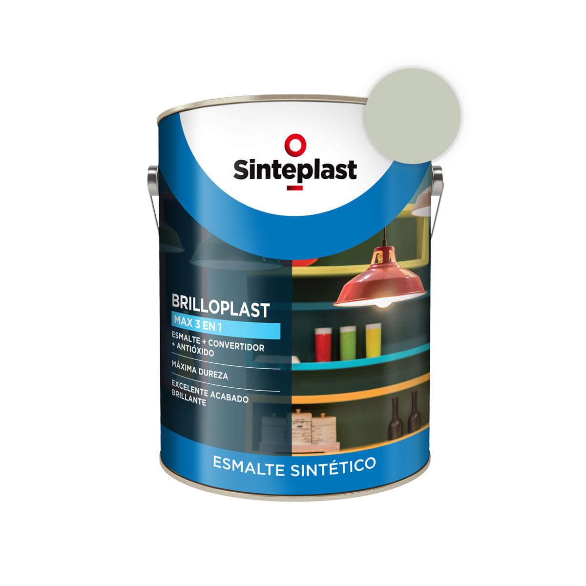 Brilloplast Max esmalte sintético 3 en 1 gris perla 1 Lt