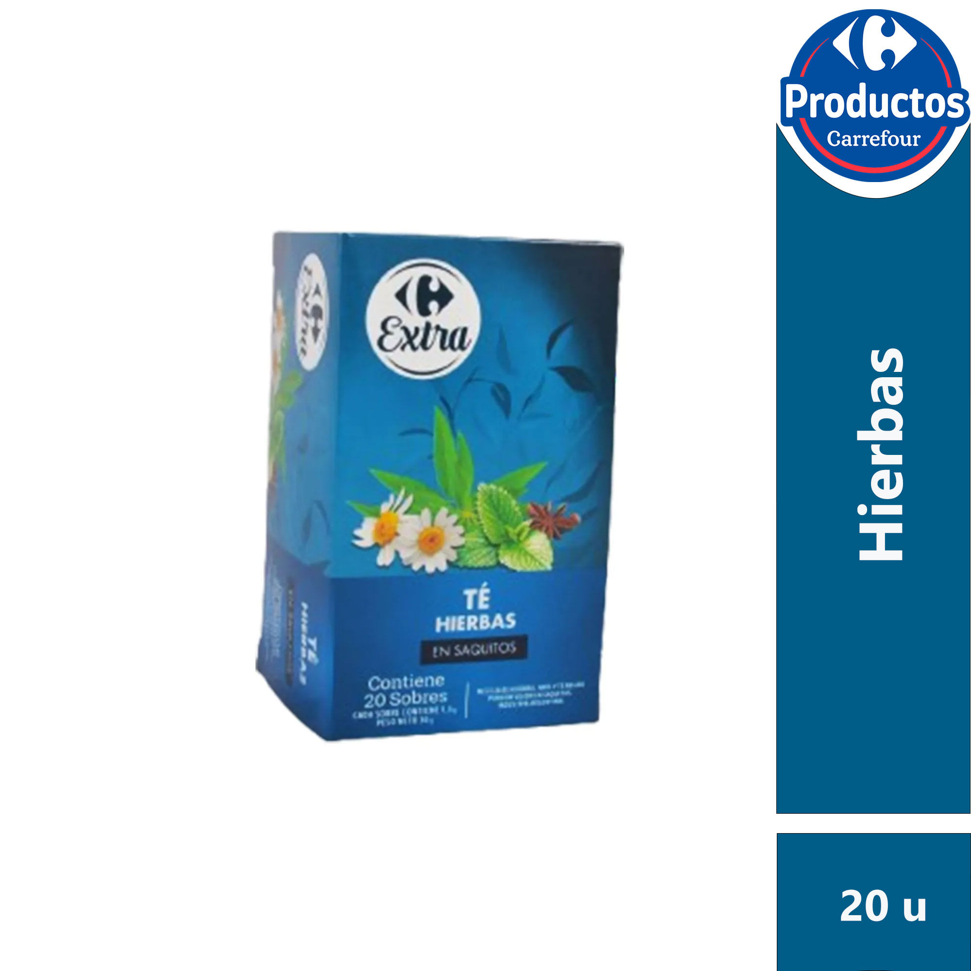Té de hierbas digestivas Carrefour Extra 20 uni