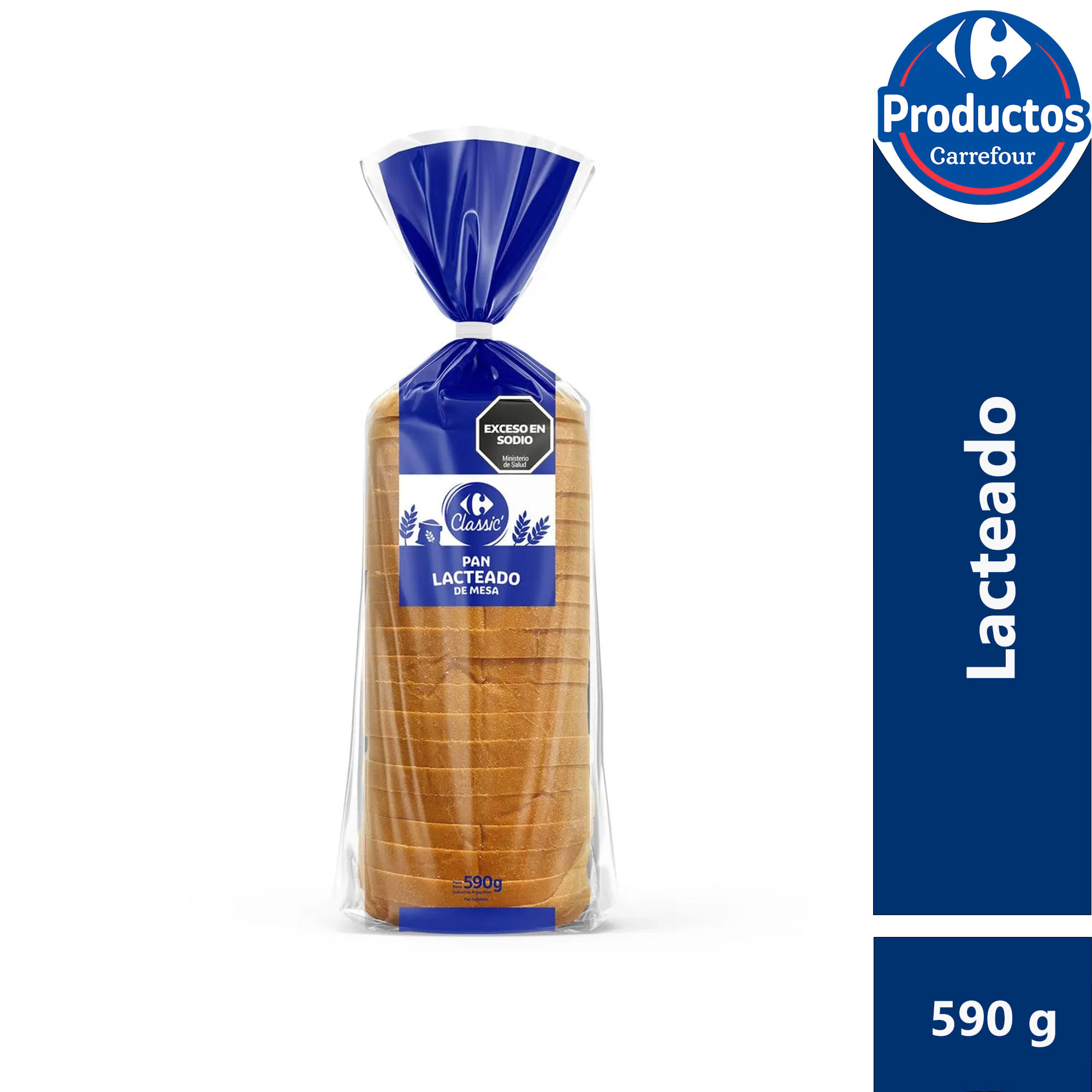 Pan lacteado de mesa Carrefour Classic 590 grs