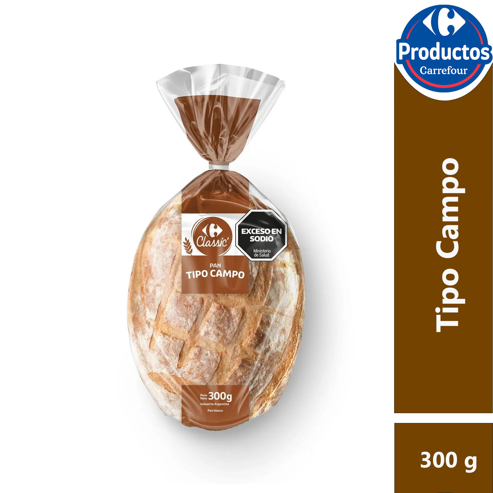 Pan tipo campo Carrefour Classic 300 grs