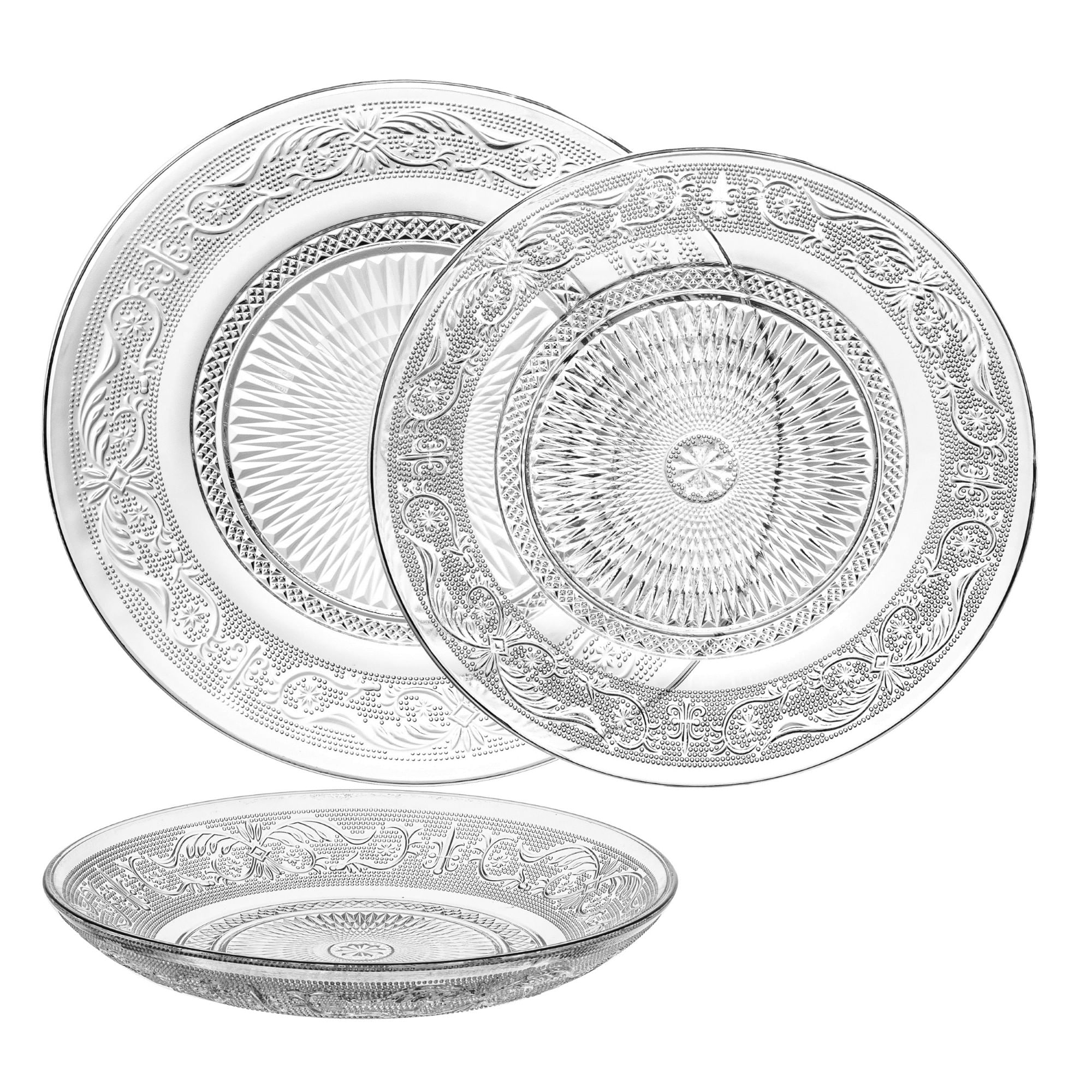 Set de vajilla Carrefour Home 18pcs baroque glass