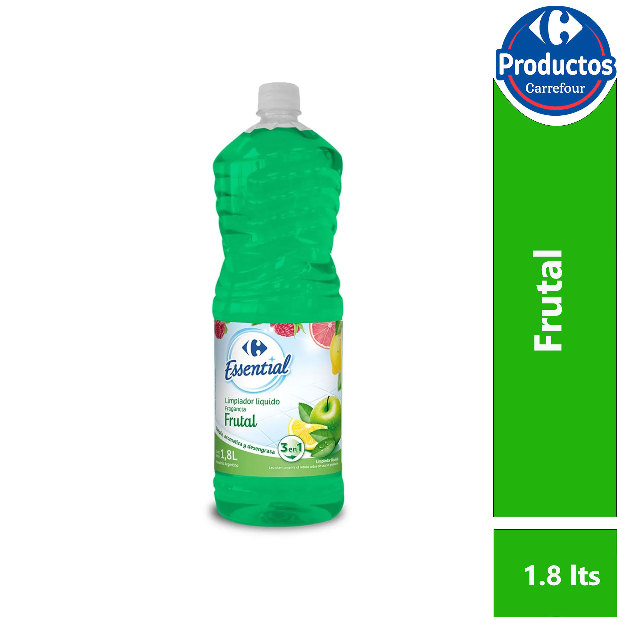 Limpiador líquido Carrefour Essential frutal 1.8 lts