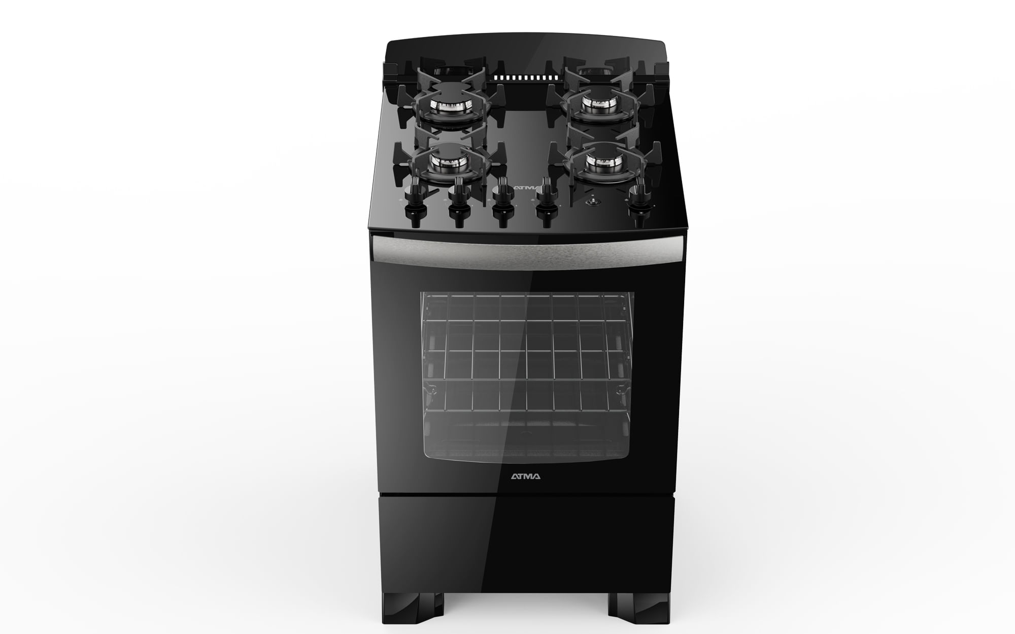 Cocina Multigas 56 Cm Atma Negra Ccm056n