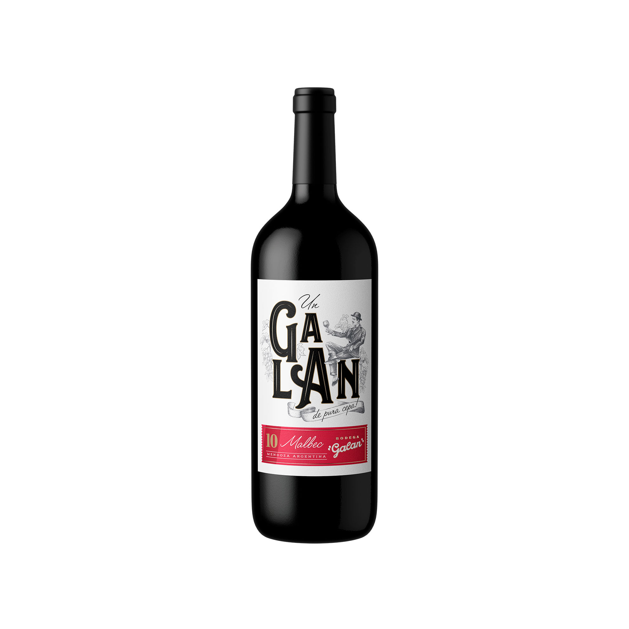 Vino tinto Malbec Galan en botella 1.125 lts