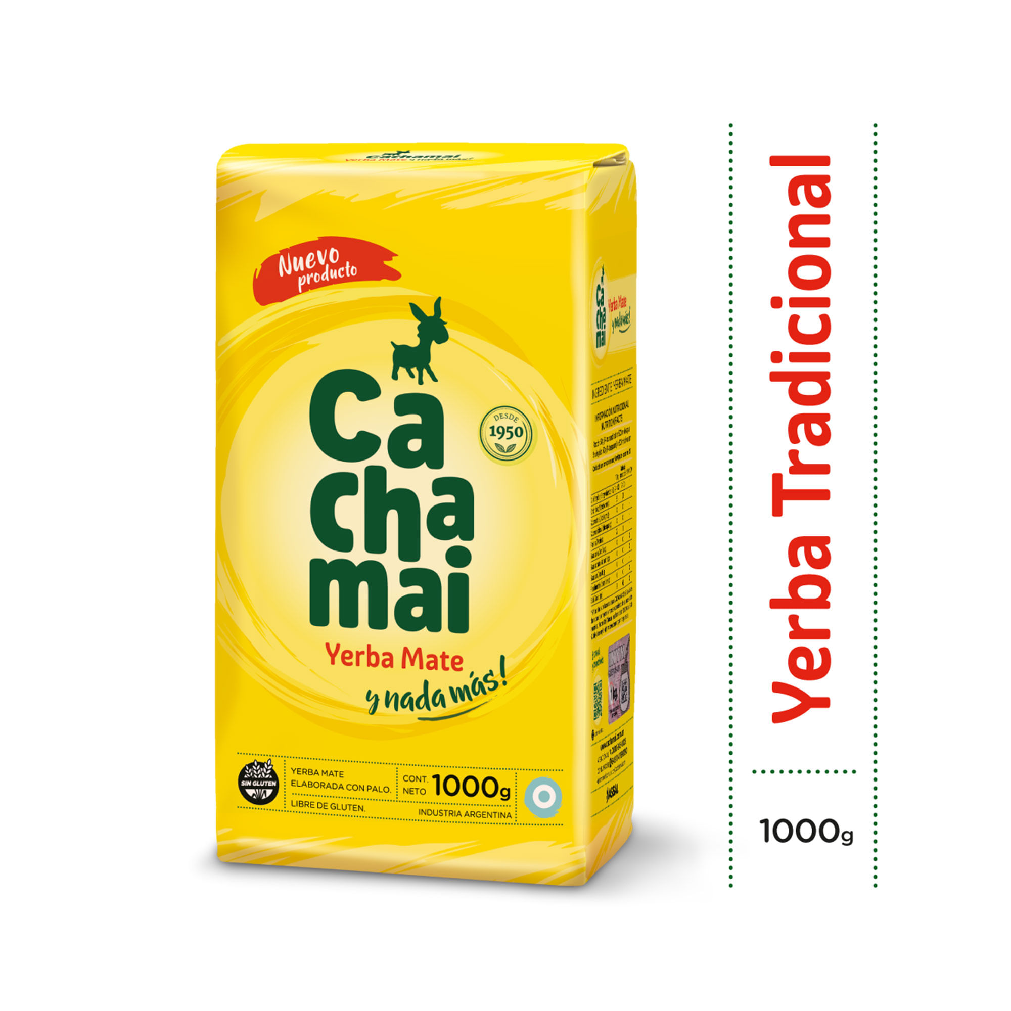 Yerba mate tradicional Cachamai estacionada 1 kg