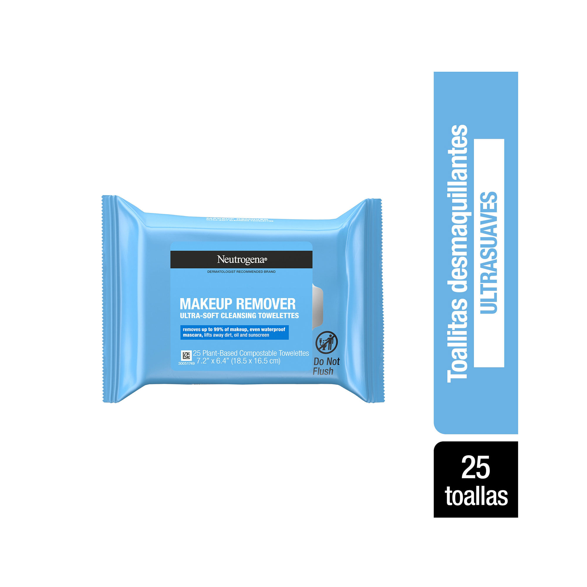 Toallitas desmaquillantes Neutrogena blue line 25 uni