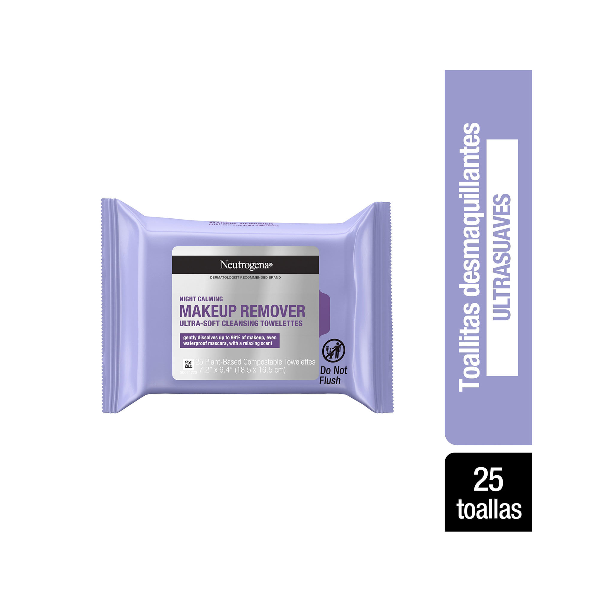 Toallitas desmaquillantes Neutrogena Night Calming 25 uni