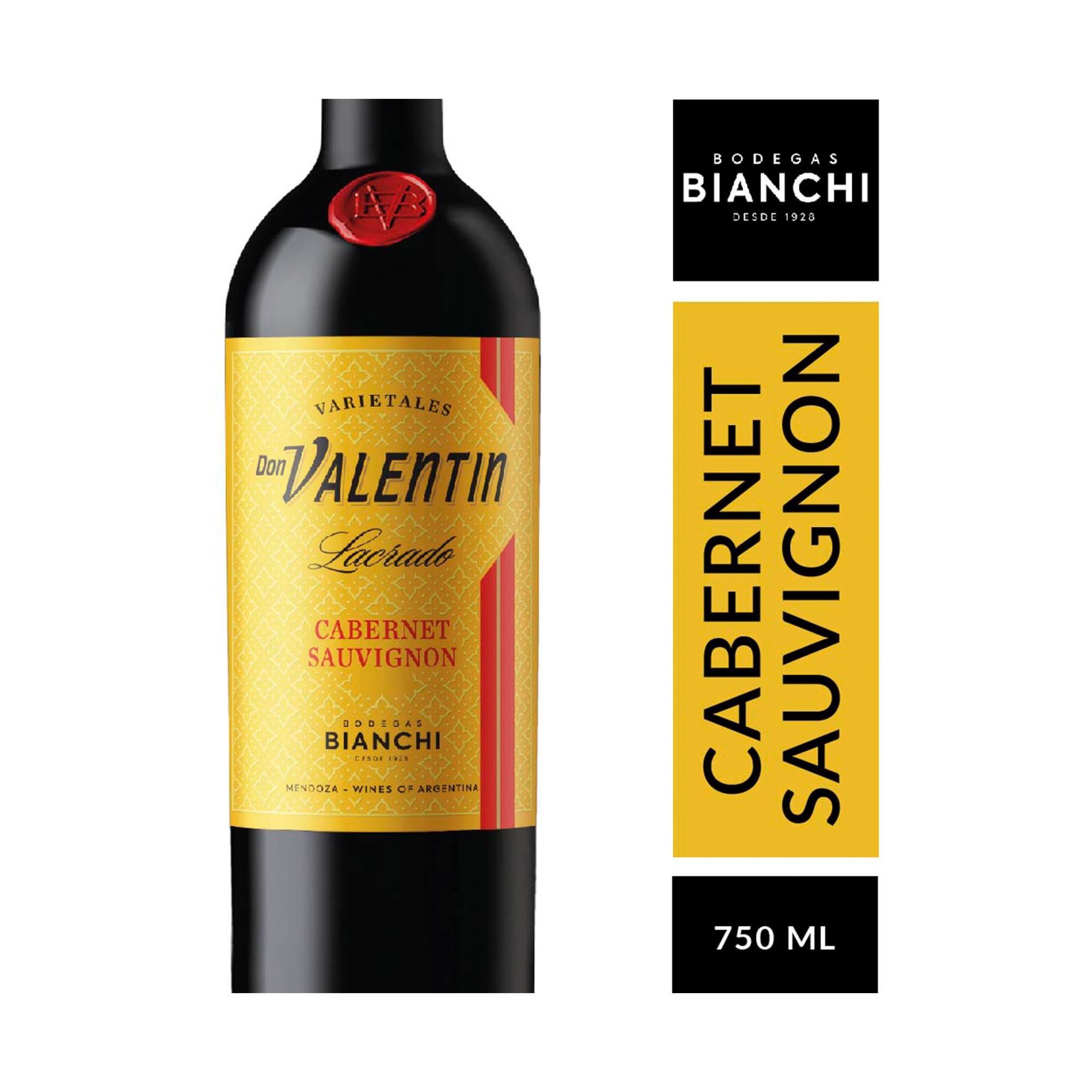 Vino tinto Cabernet Sauvignon Don Valentín 750 ml