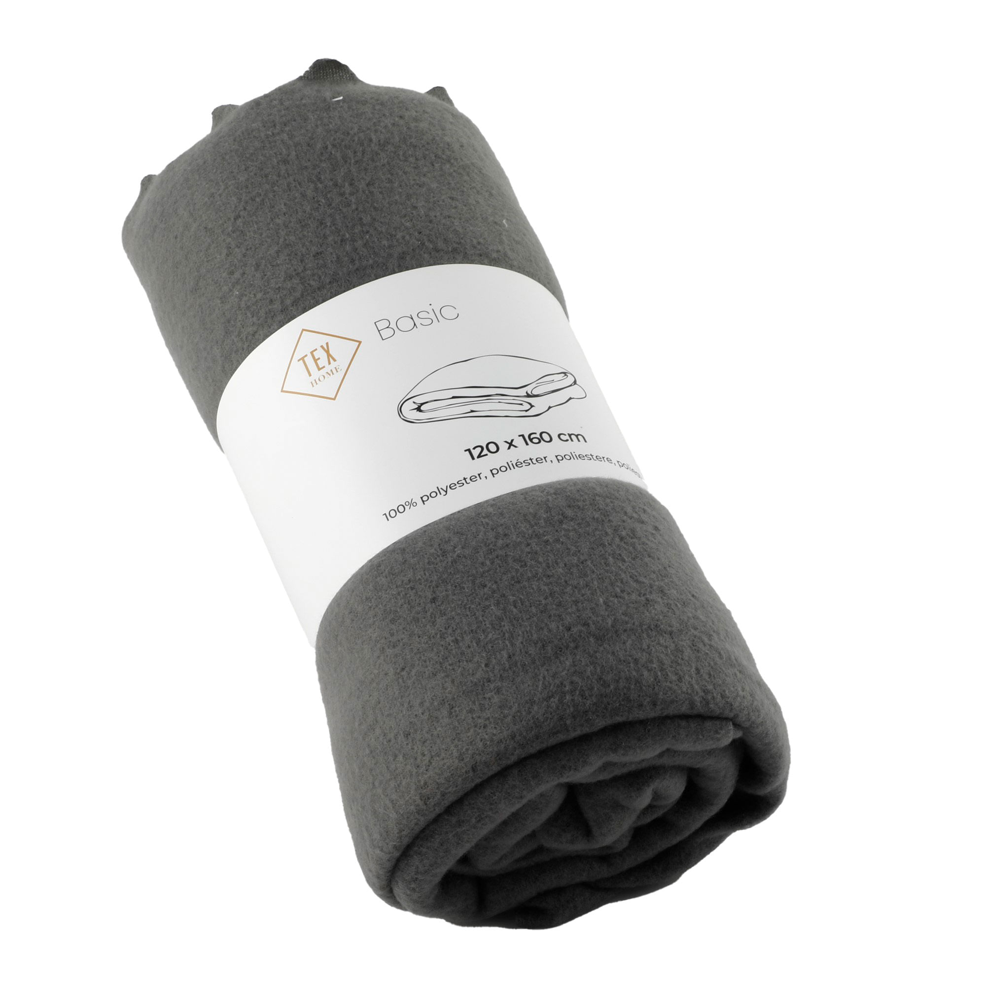 Manta Tex Basic 120x160 gris oscuro