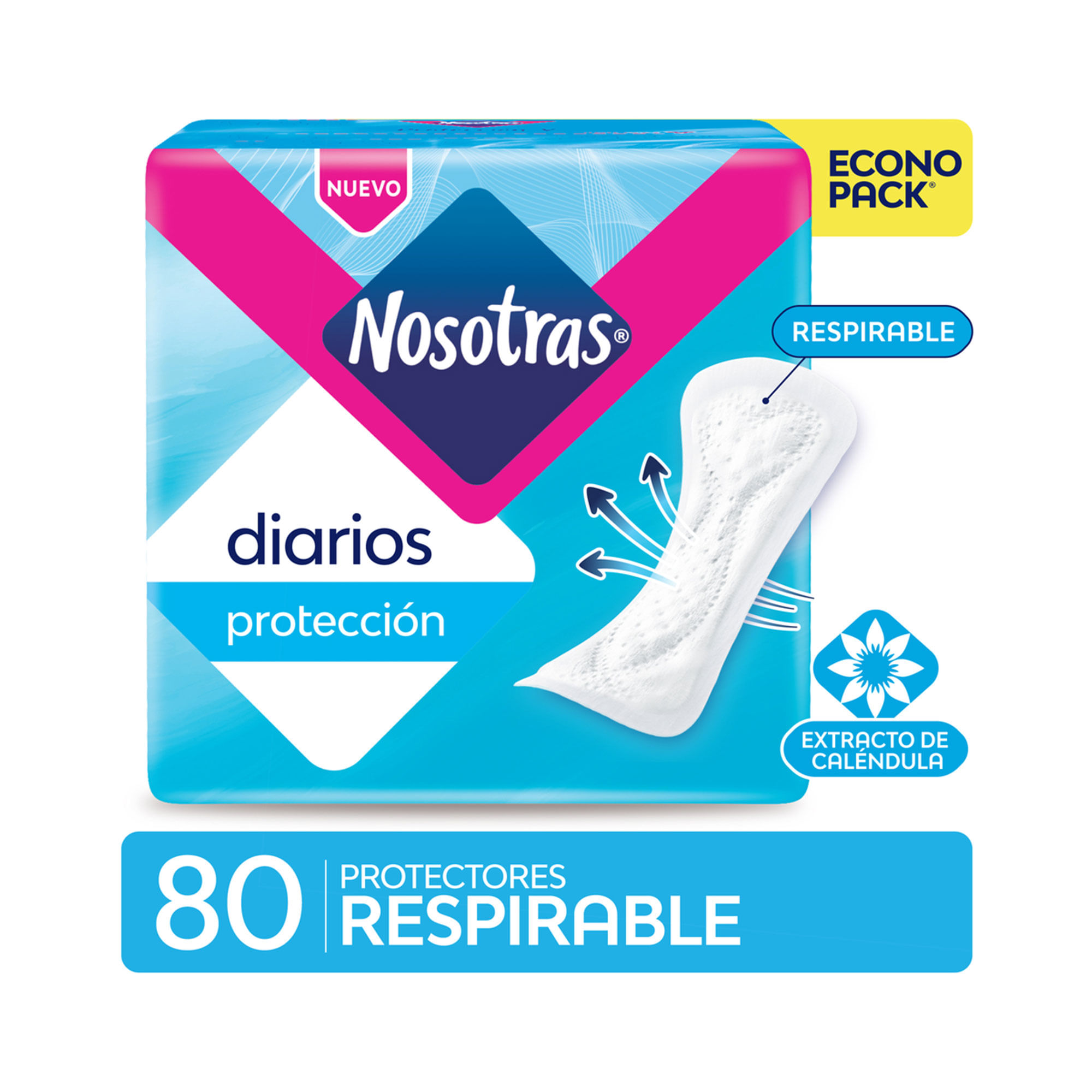 Protectores Diarios Nosotras Respirable 80 U