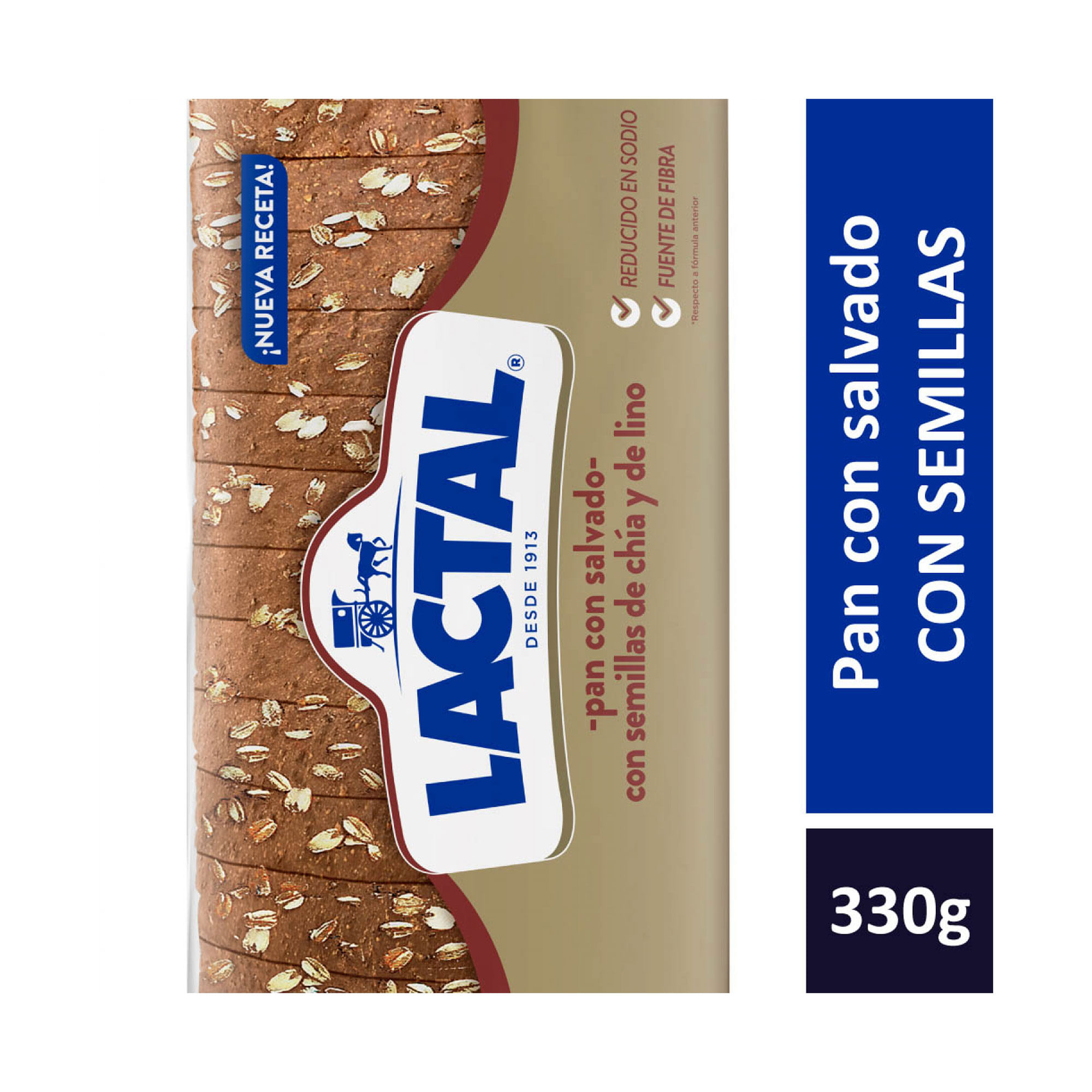 Pan con semillas Lactal 330 grs
