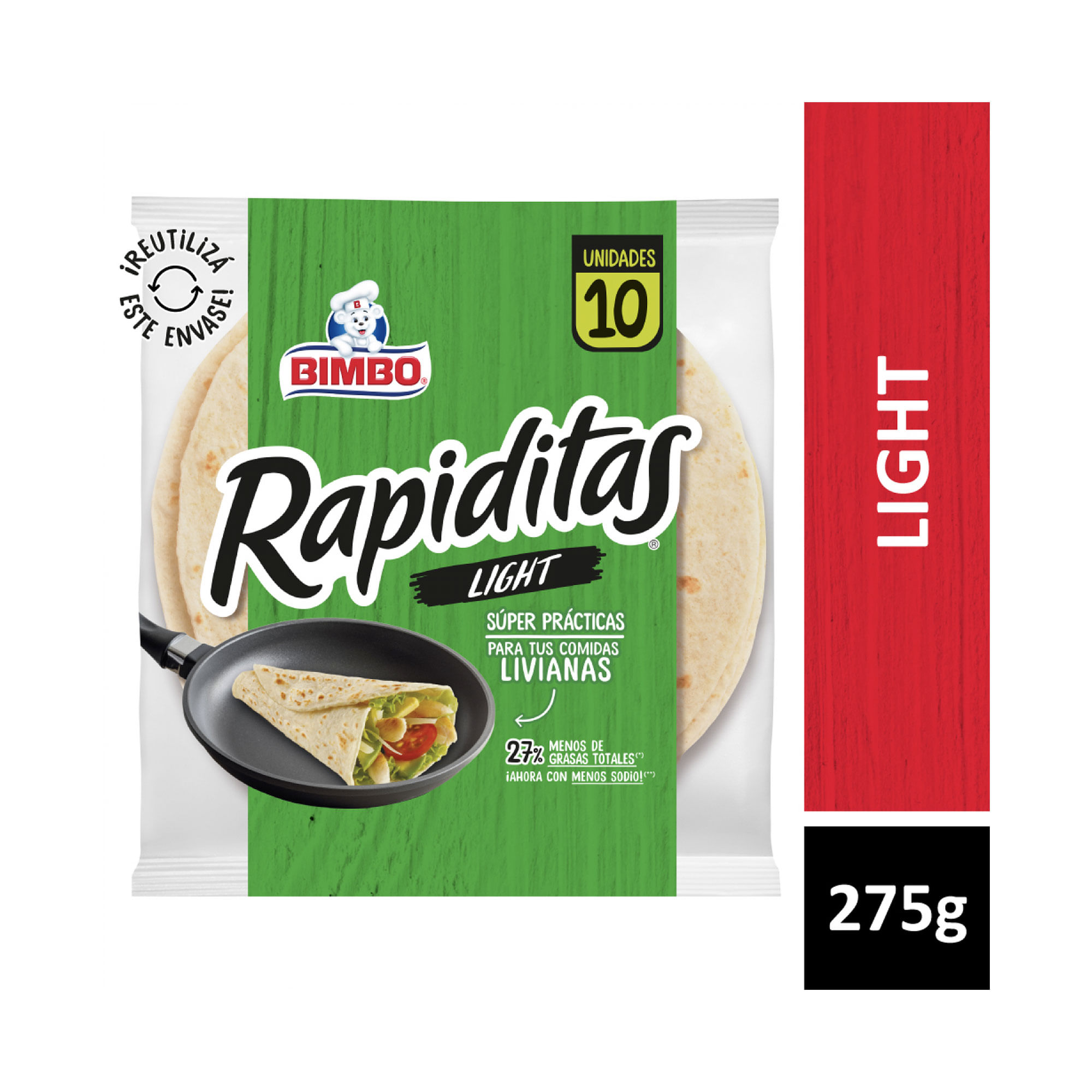 Rapiditas Bimbo Light 275 G 10 U
