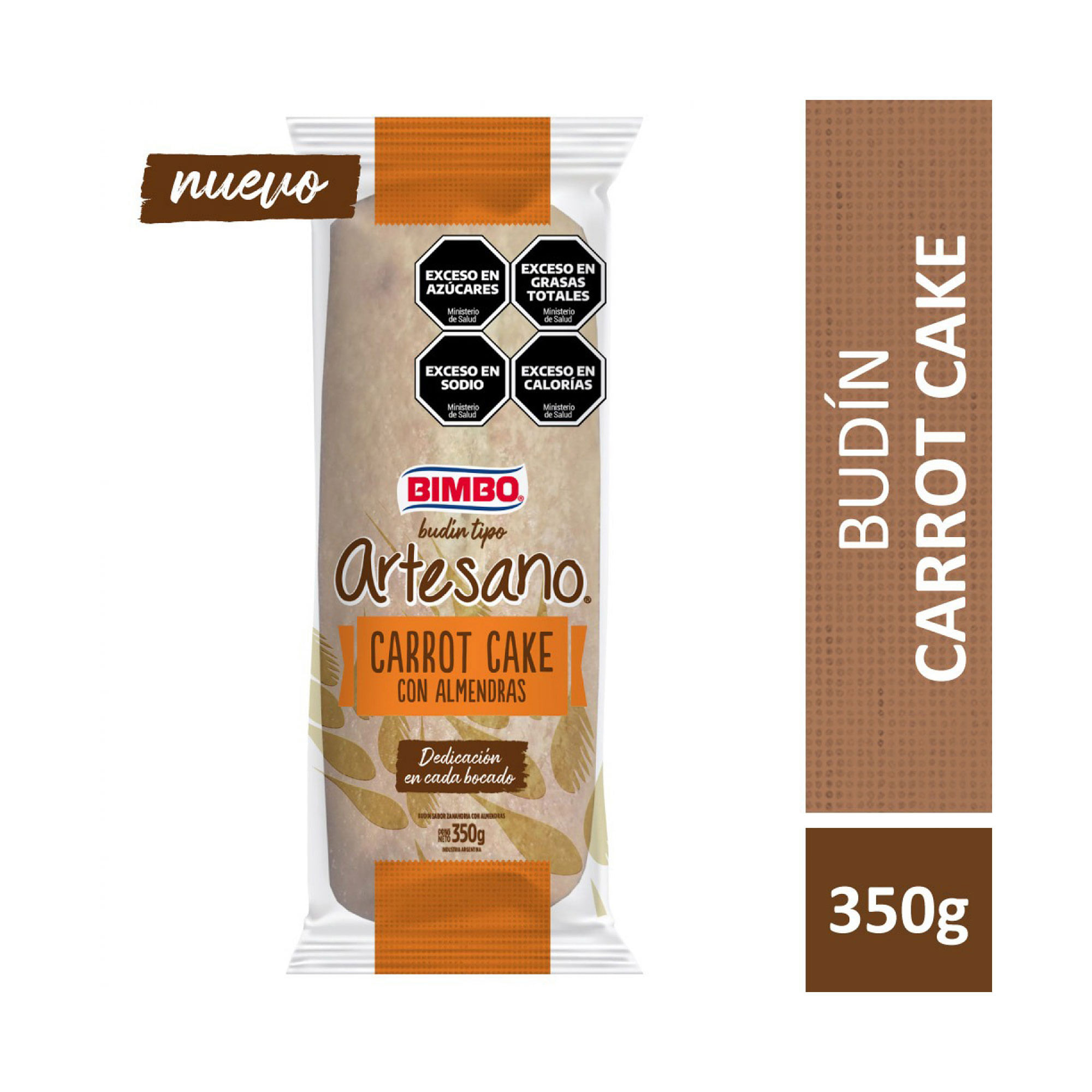 Budín Tipo Artesano Bimbo Carrot Cake Con Almendras 350 G