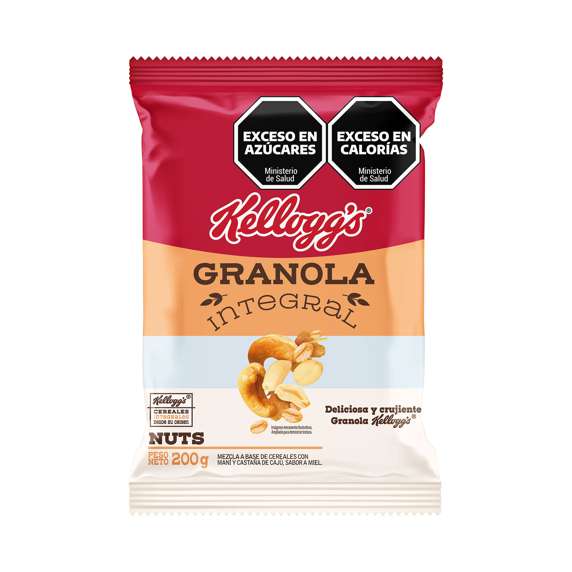 Granola Kelloggs nuts 200 grs