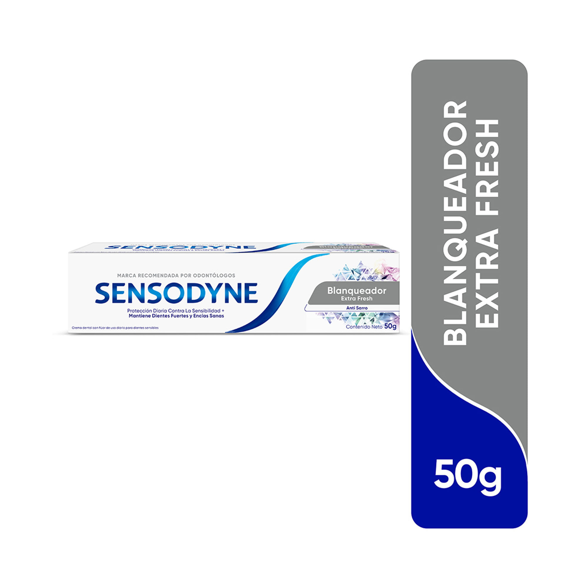 Pasta dental Sensodyne blanqueador extra fresh 50 g.