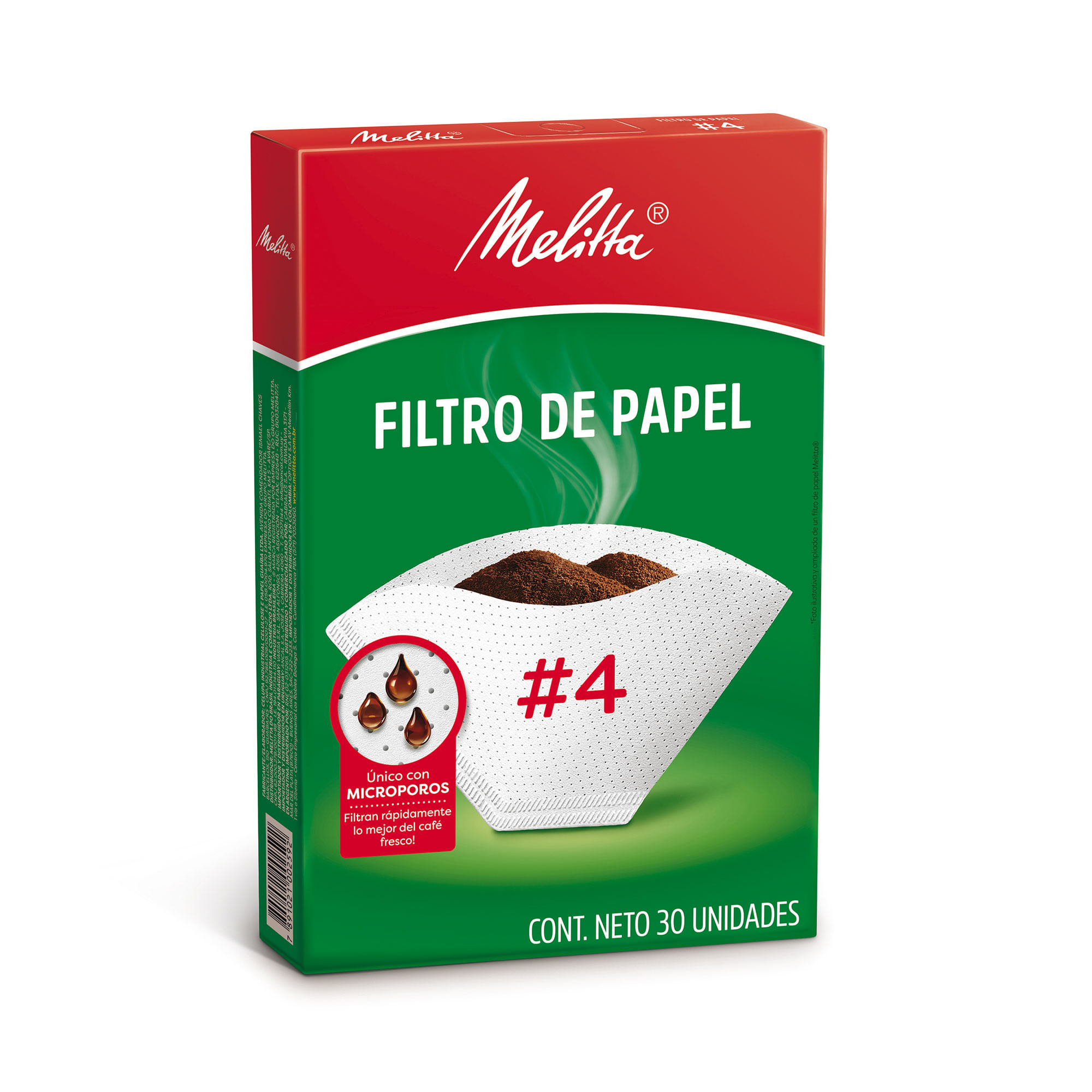 Filtro de café Melita de papel N°4 x 30 uni