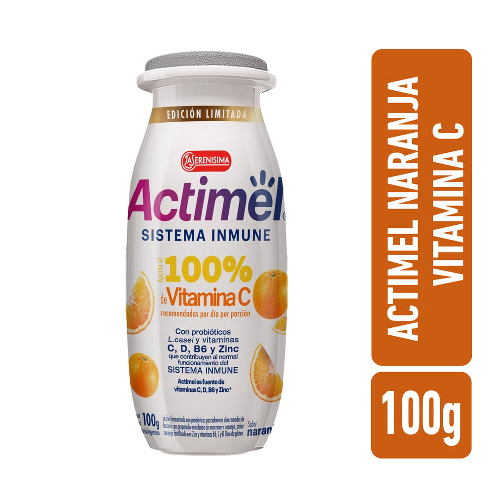 Leche Fermentada Actimel Sabor Citrus 100 G
