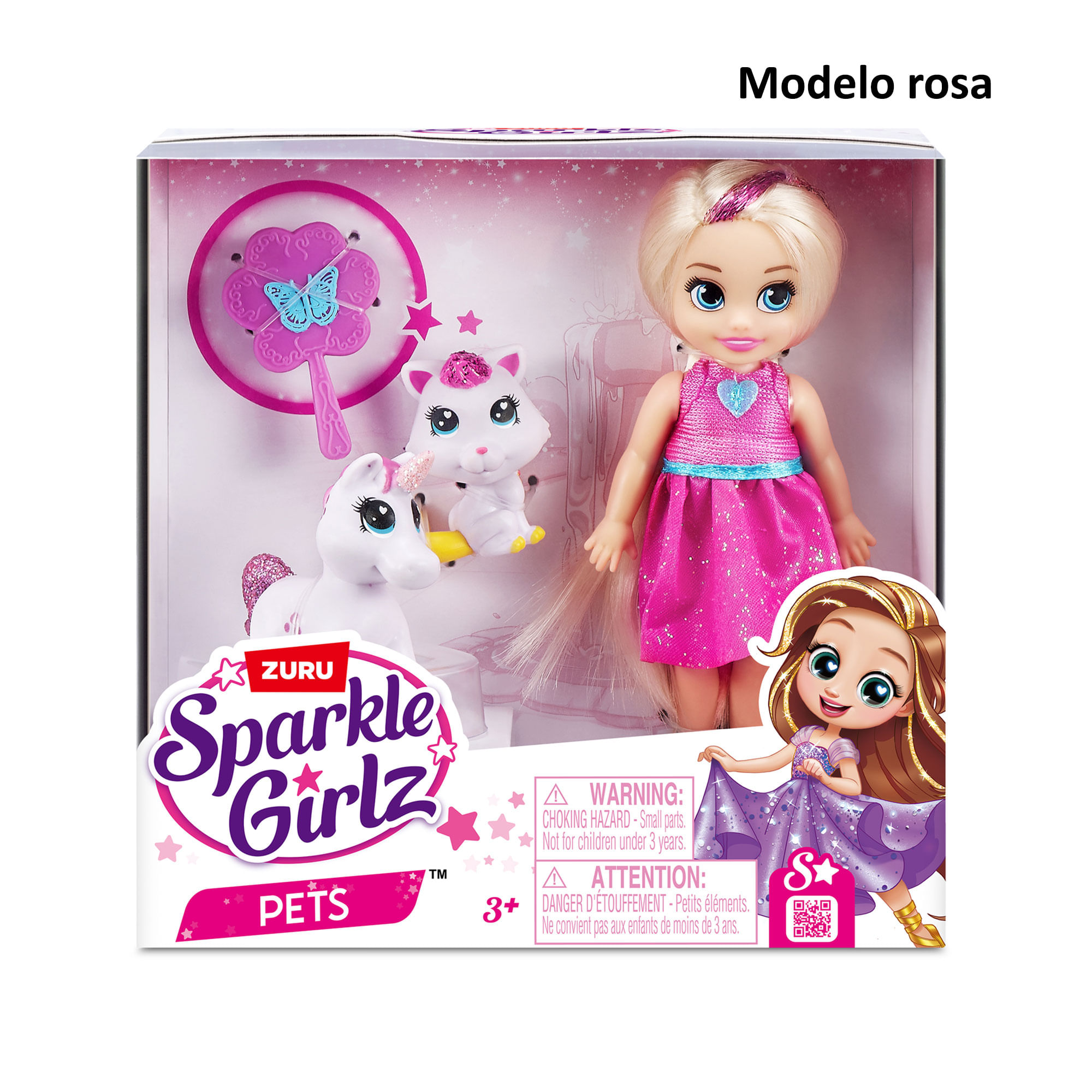 Set Muñeca princesa de 11 cm con mascotas (Modelos Surtidos)