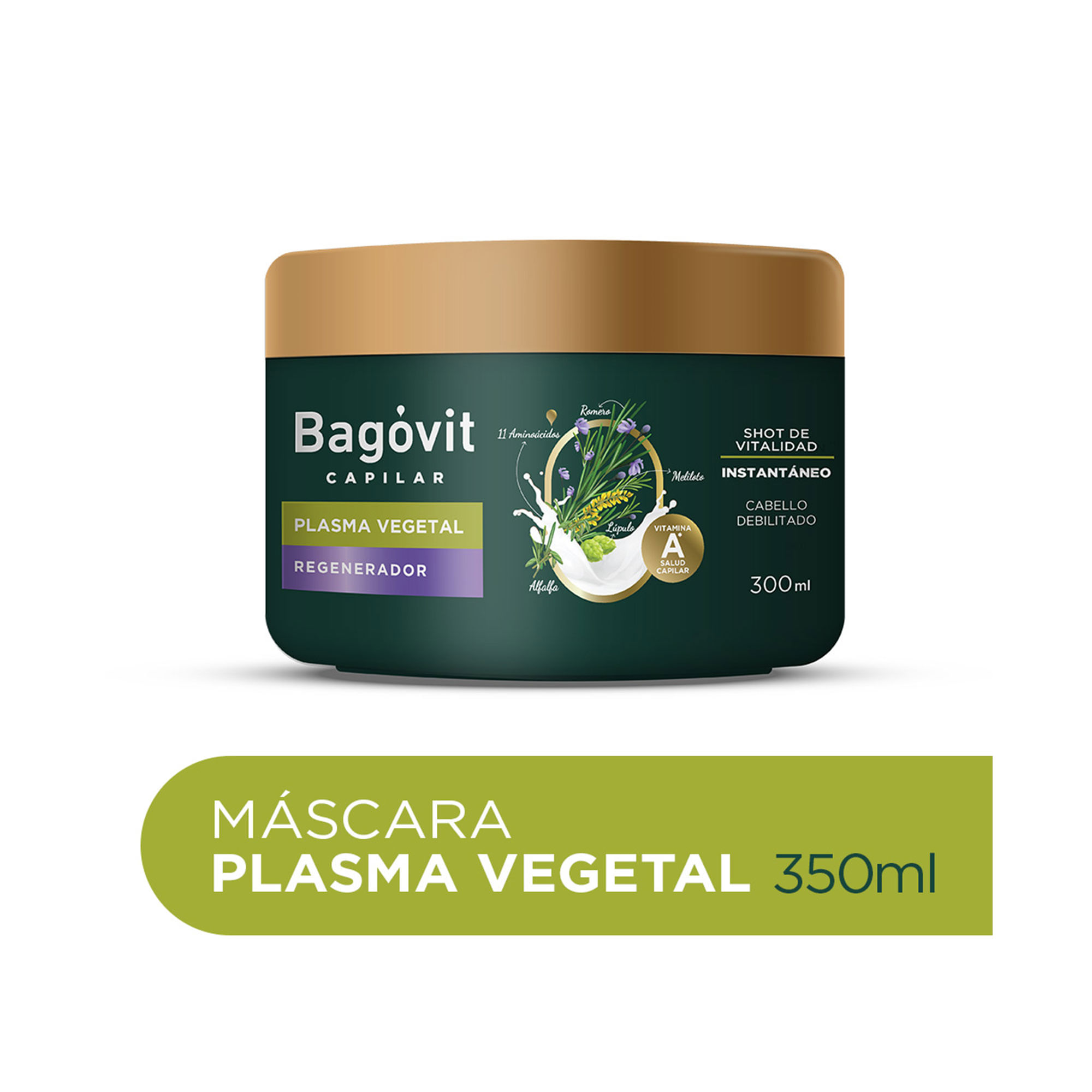 Mascara Capilar Bagovit Plasma Vegetal 300ml