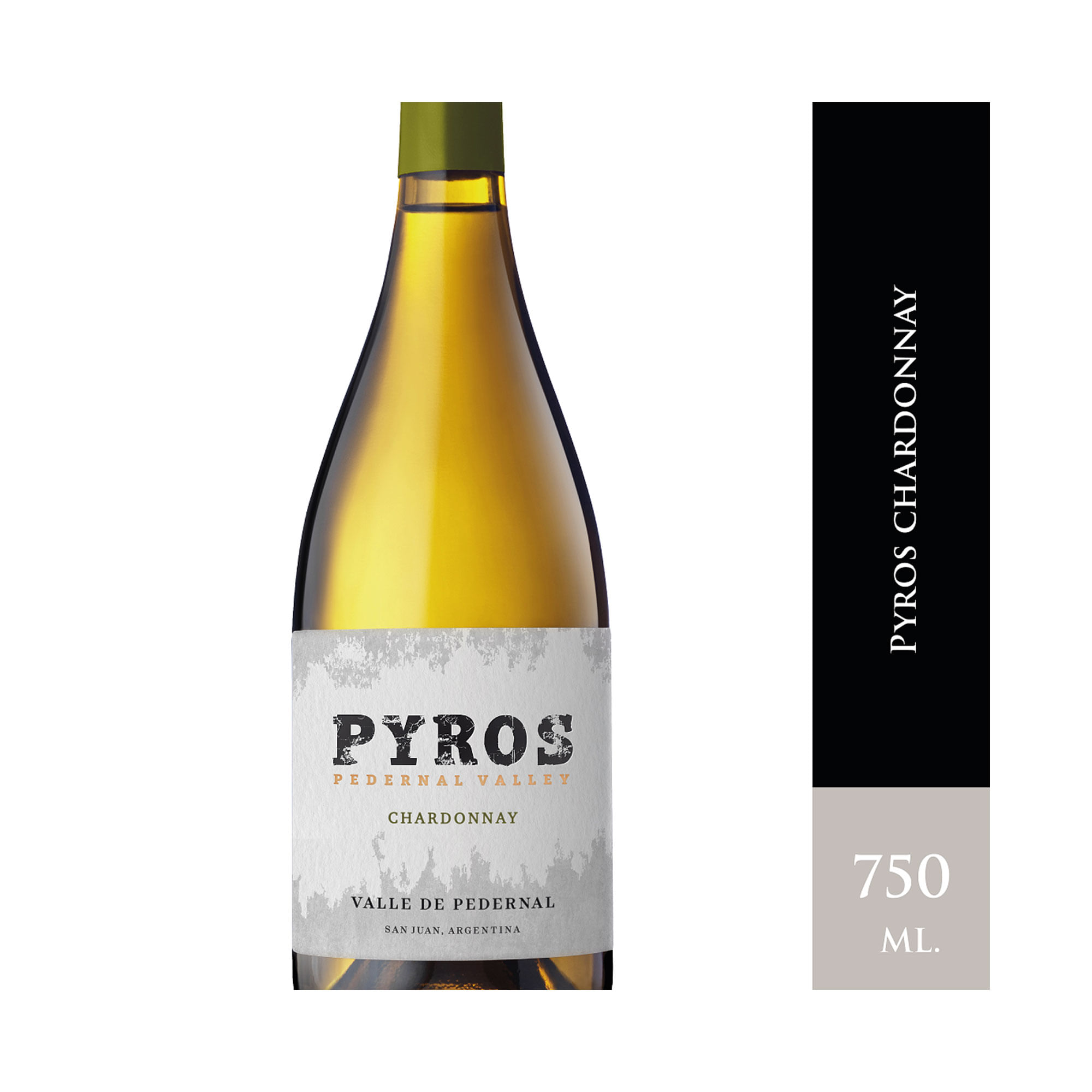 Vino blanco Chardonnay Valle de Pedernal Pyros 750 ml