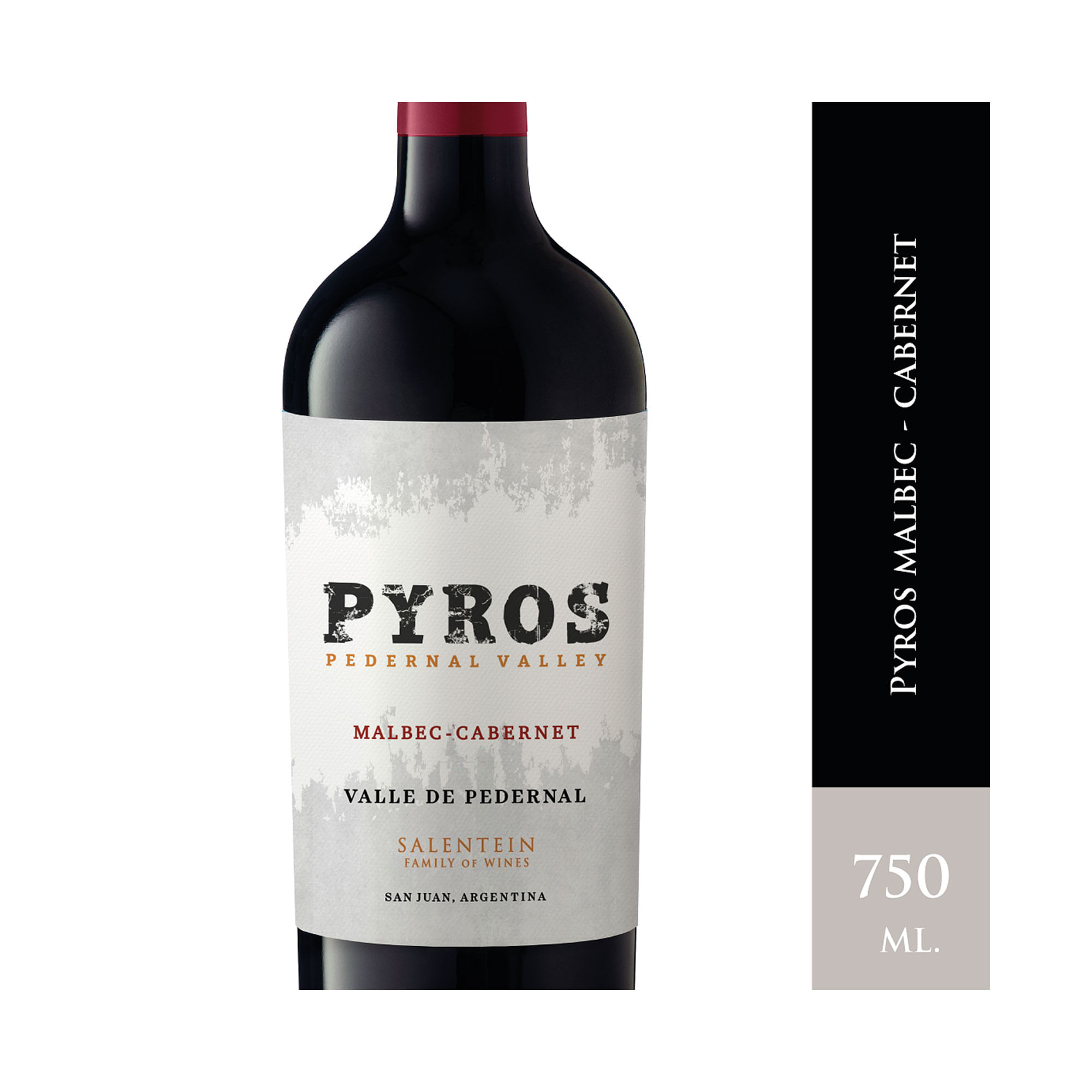 Vino Malbec-cabernet X 750 Cc Pyros Pedernal Valley