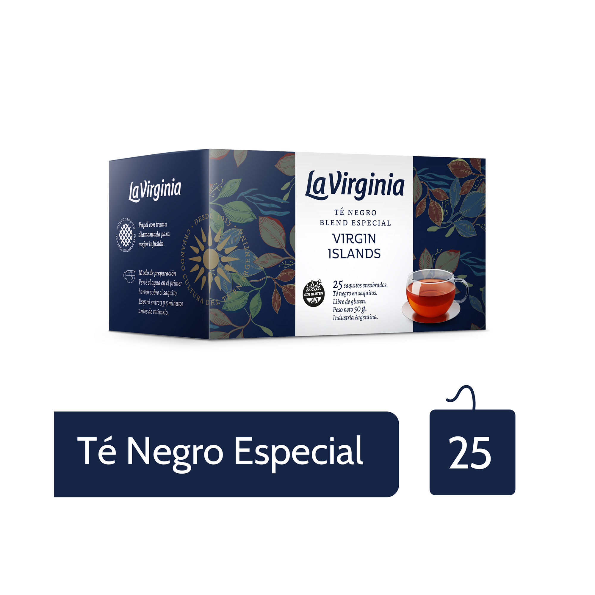 Té Virgin Islands en saquitos sobre x 25 uni
