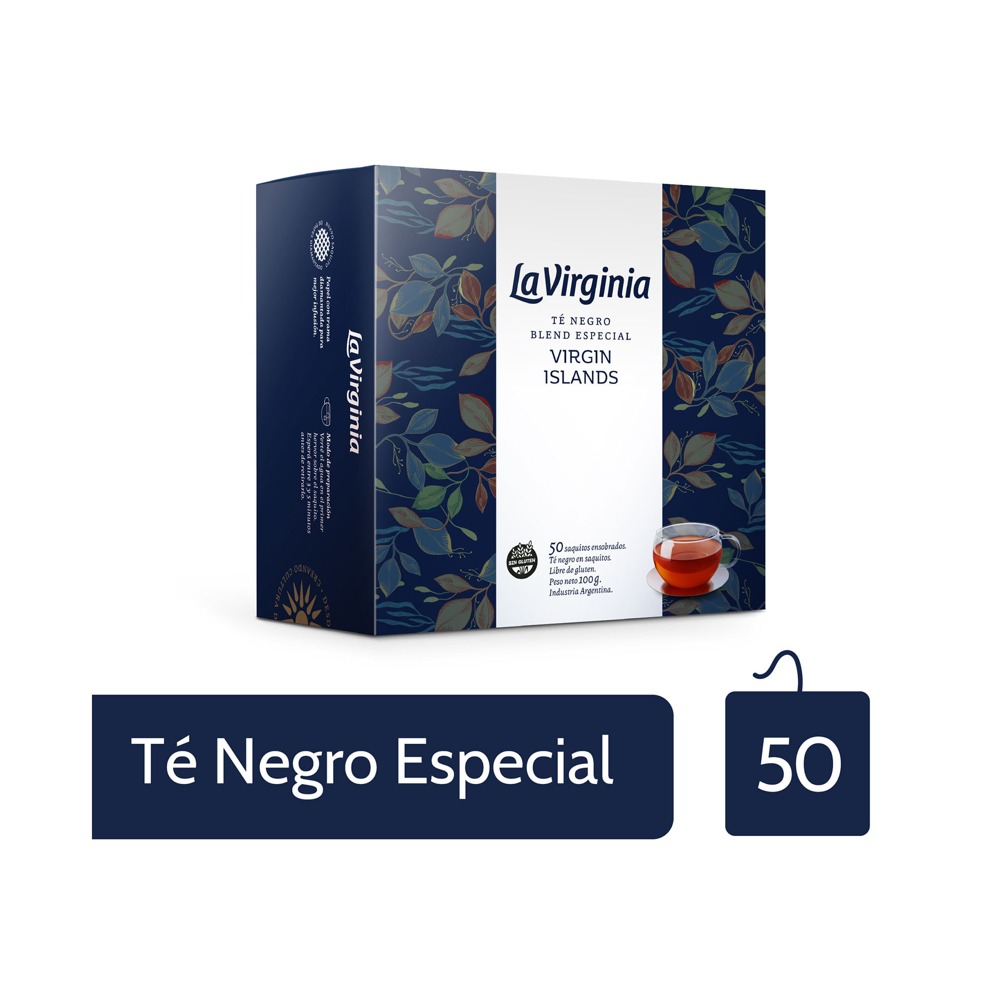 Té en saquitos sobre Virgin Islands x 50 uni
