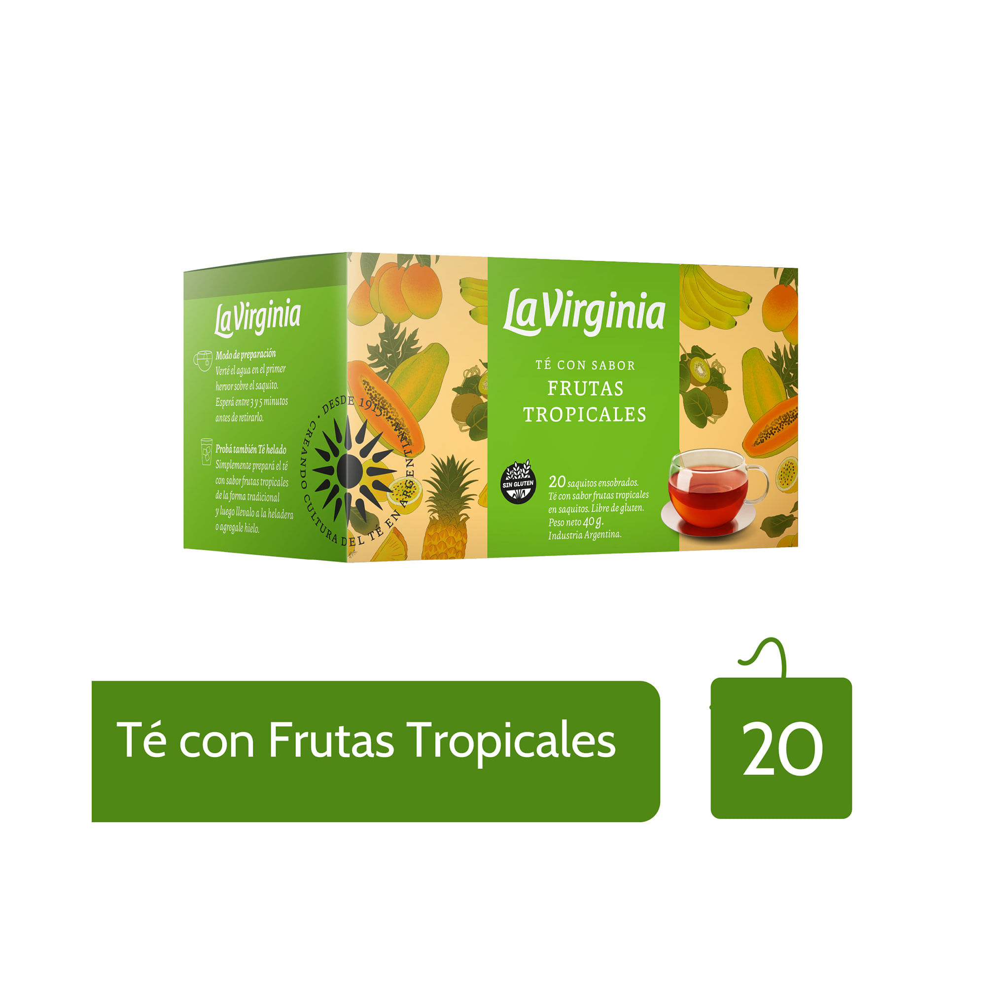 Té La Virginia frutas tropicales 20 uni